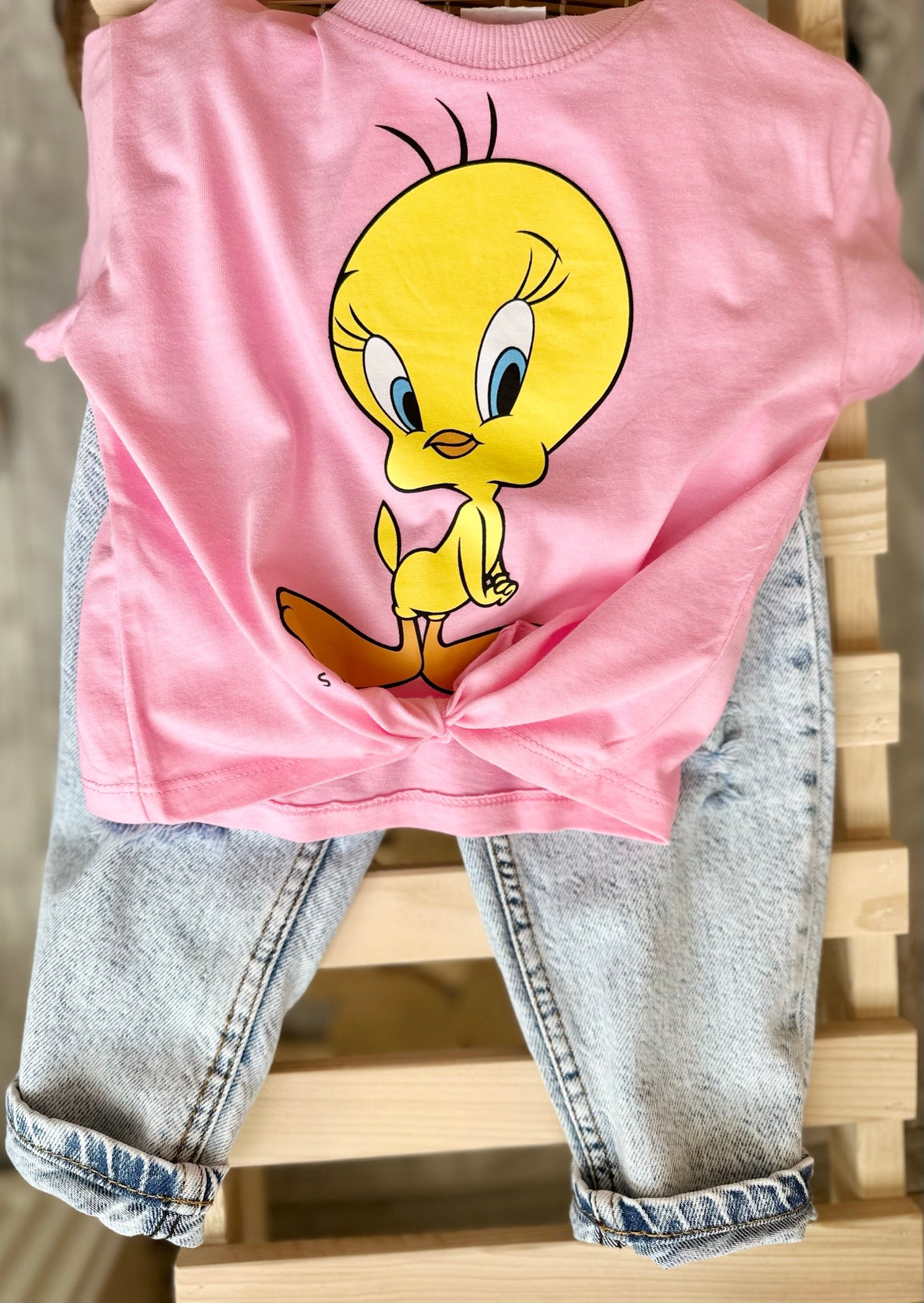 Tweety Önden Bağlamalı T-Shirt