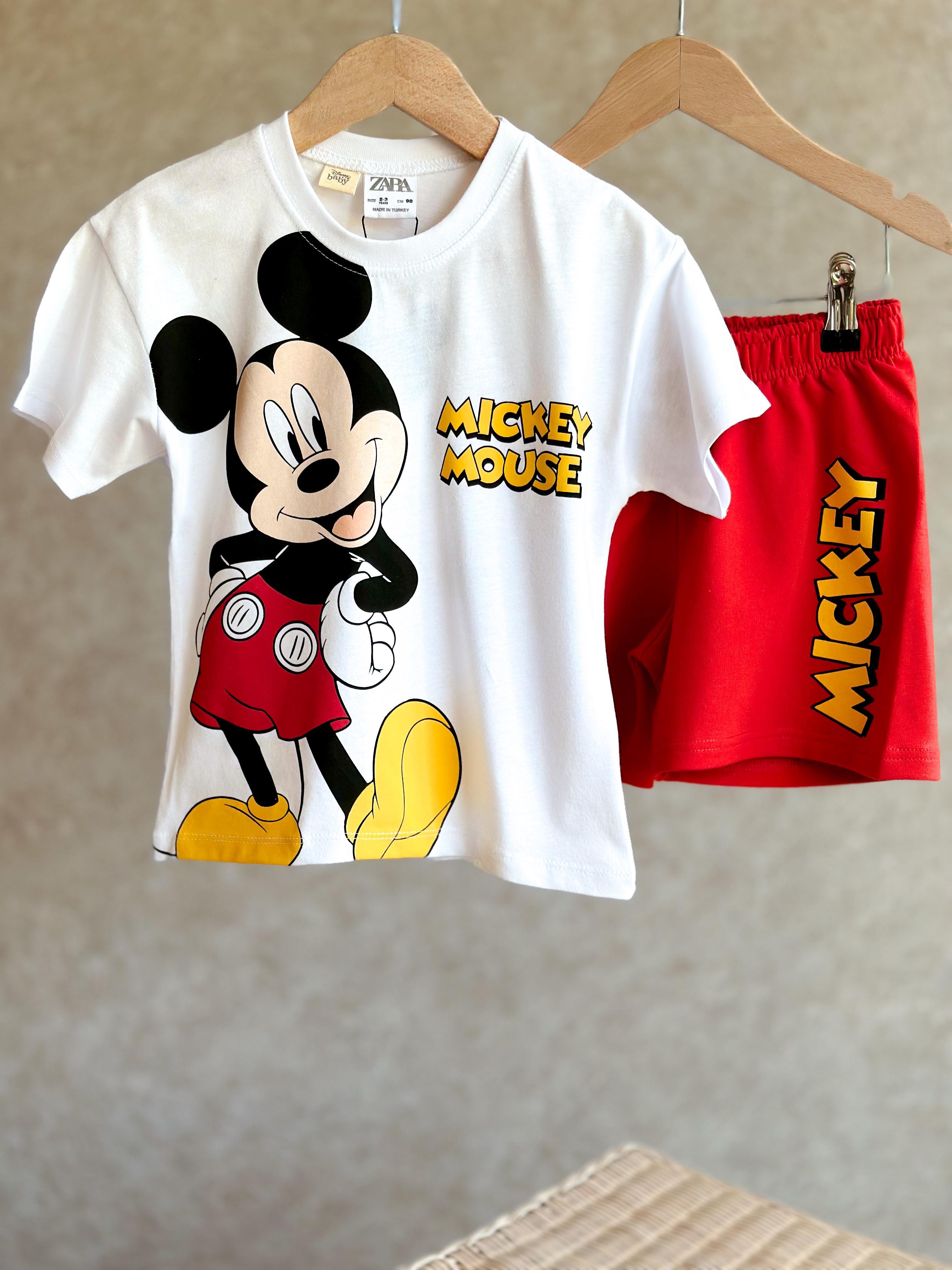 MICKEY MOUSE Kırmızı Şort Takım