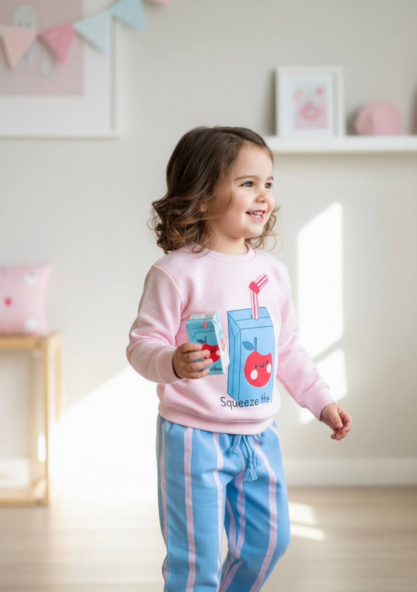 FRUIT JUICE Sweatshirt ve Dokuma Pantolon Takım