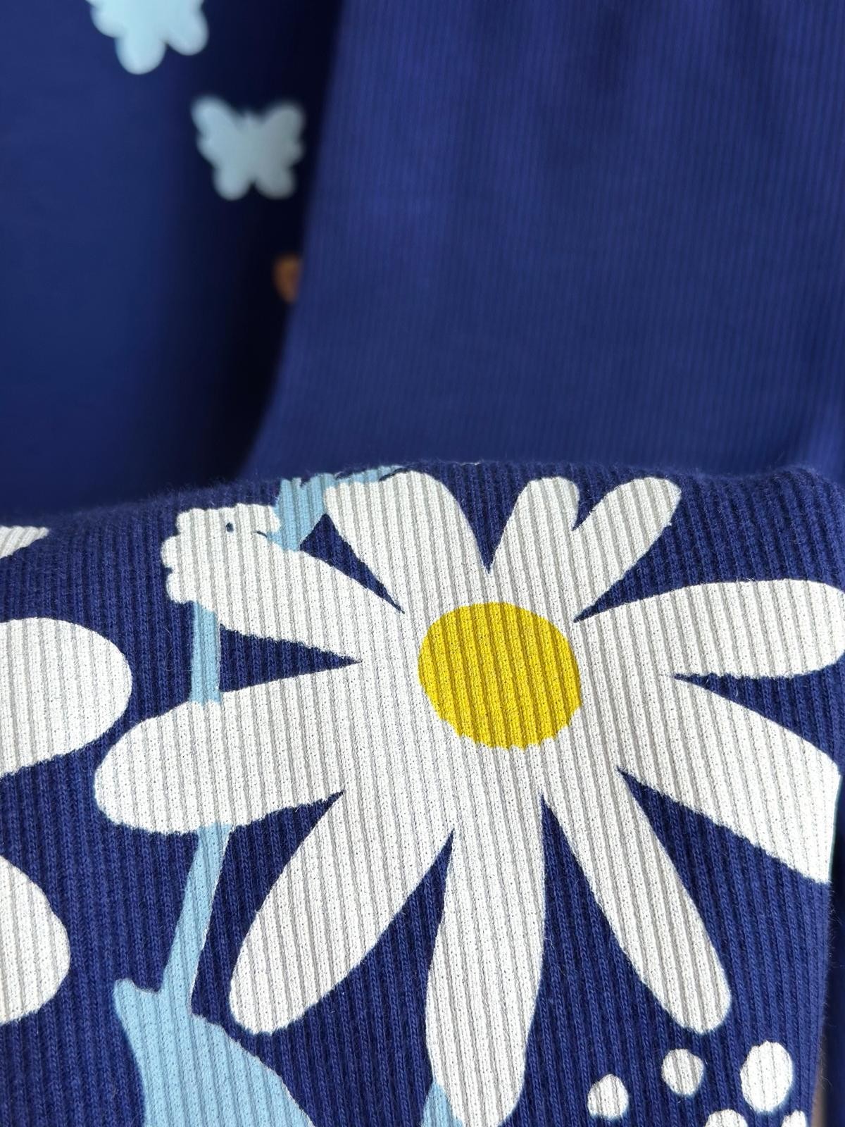 FUNDAY DAISY Pamuk Hasır Nakışlı Sweatshirt ve Tayt Takım