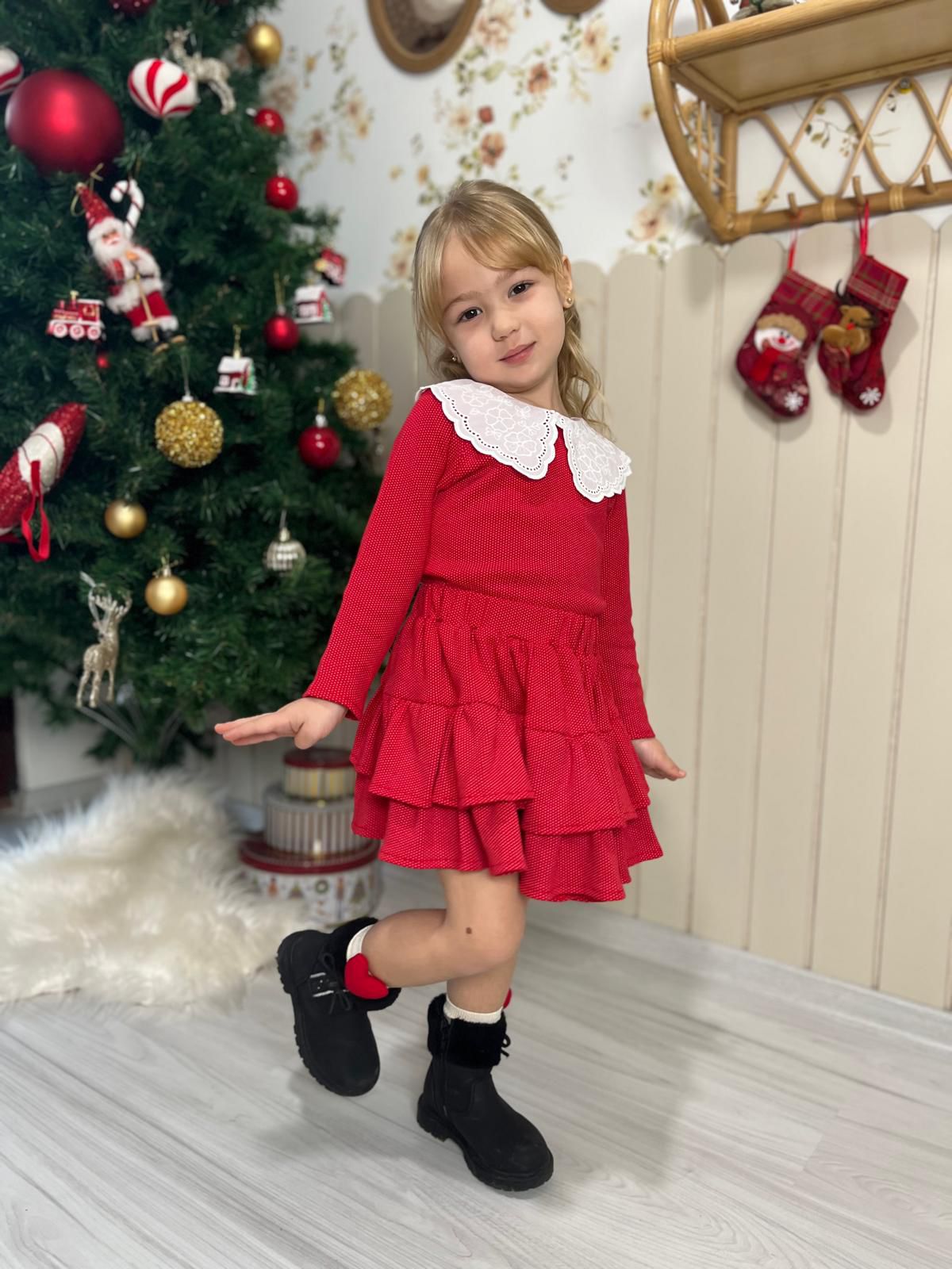 KARMEN Bebe Yaka Kız Çocuk Elbisesi