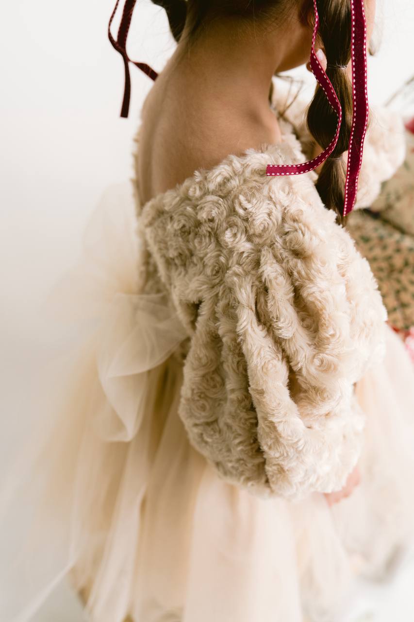 LUNA ROSE Peluş Detaylı Kız Çocuk Elbisesi