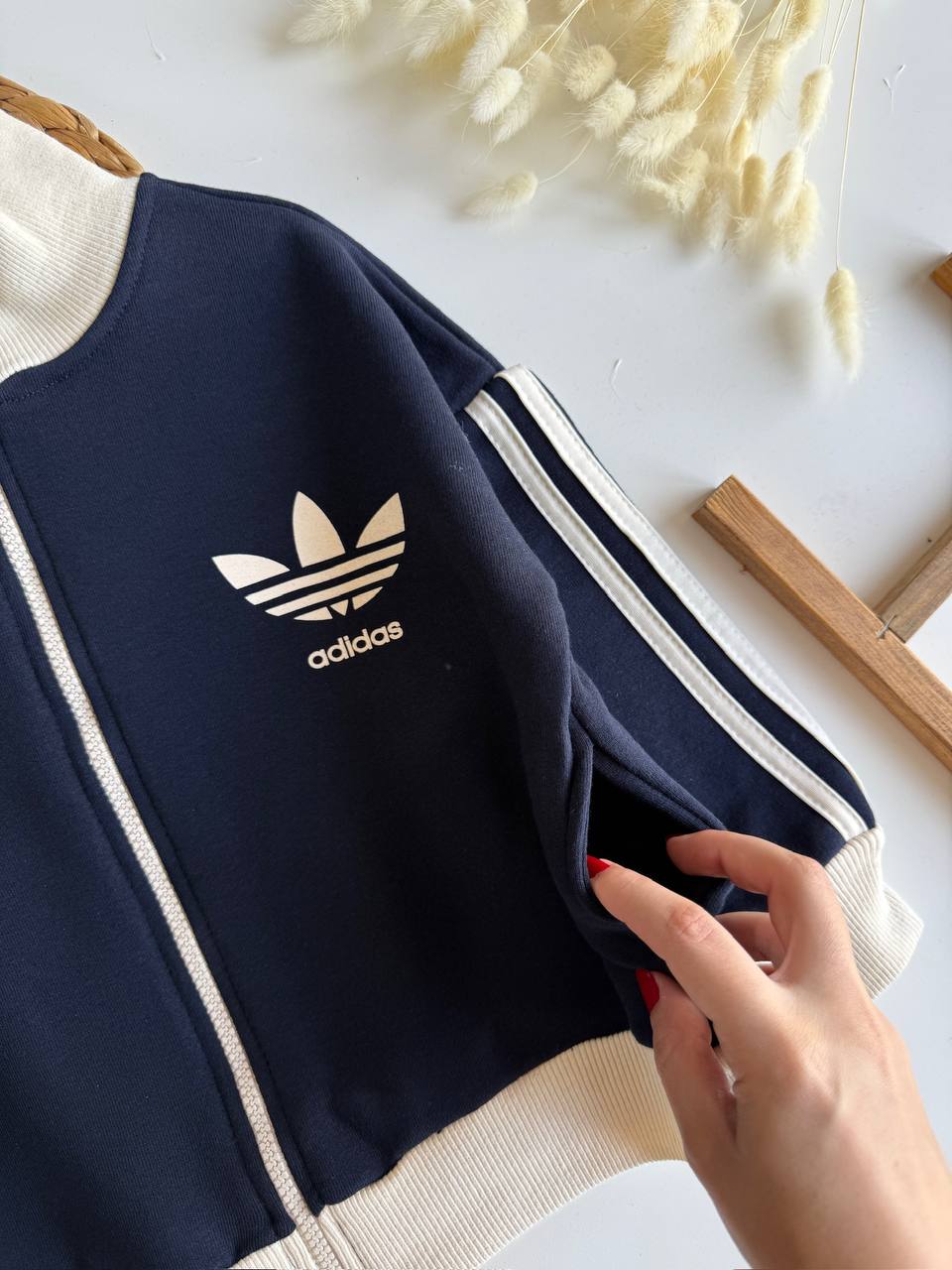 Oversize Ads Fermuarlı Eşofman Takım-Lacivert