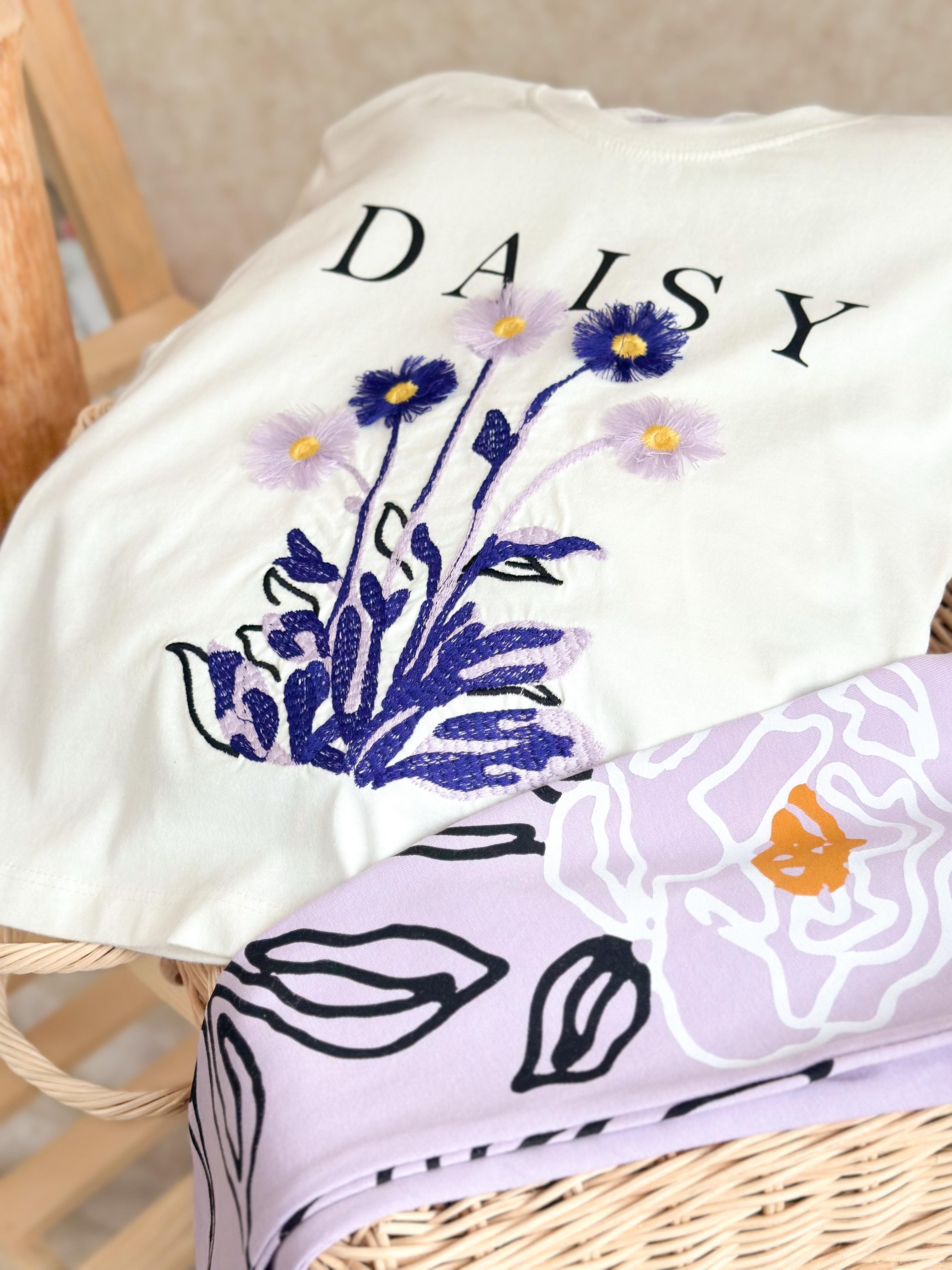 DAISY 3 Boyutlu Kız Çocuk Tişört-Tayt Takım