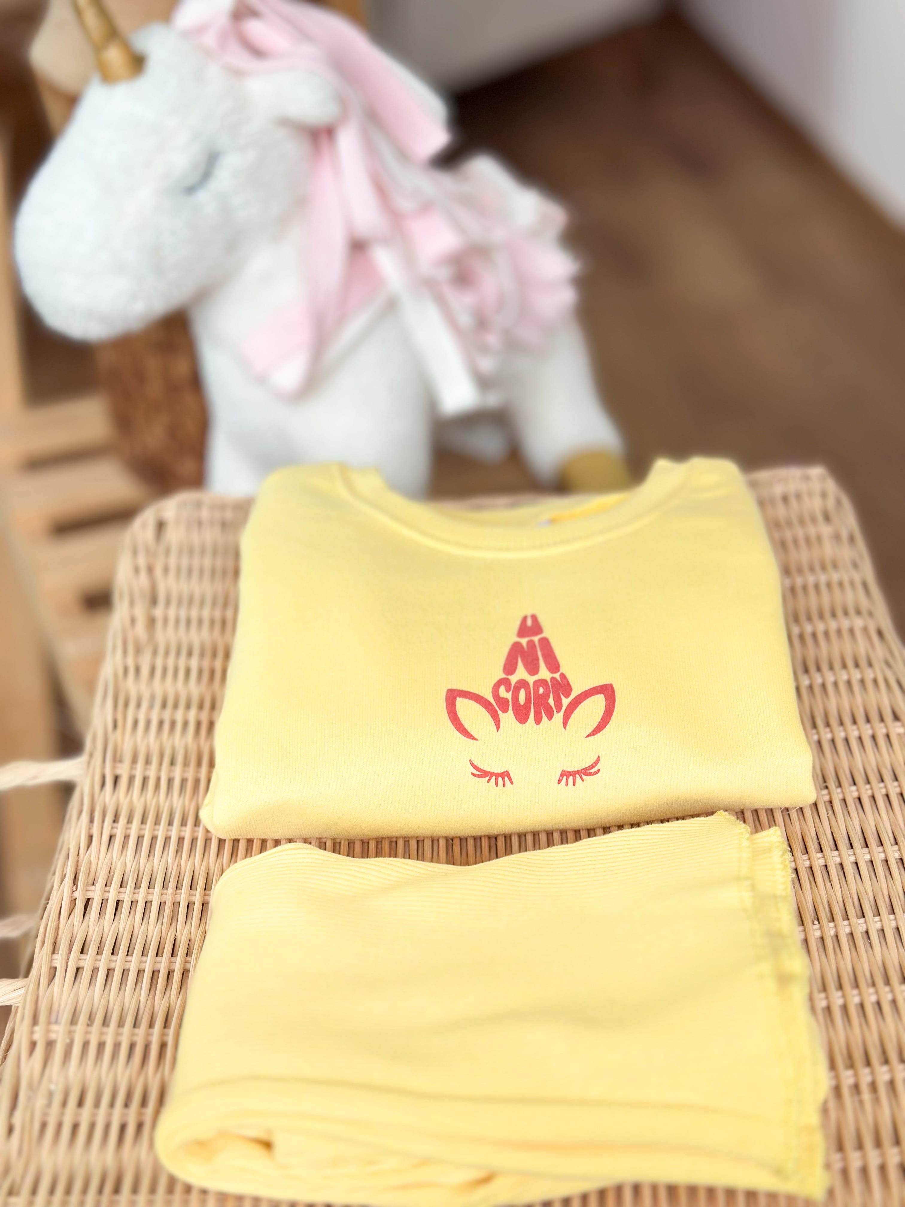 BUTTERYELLOW FLOWER Gömlek Detaylı Sweatshirt ve İspanyol Paça Tayt Takım 