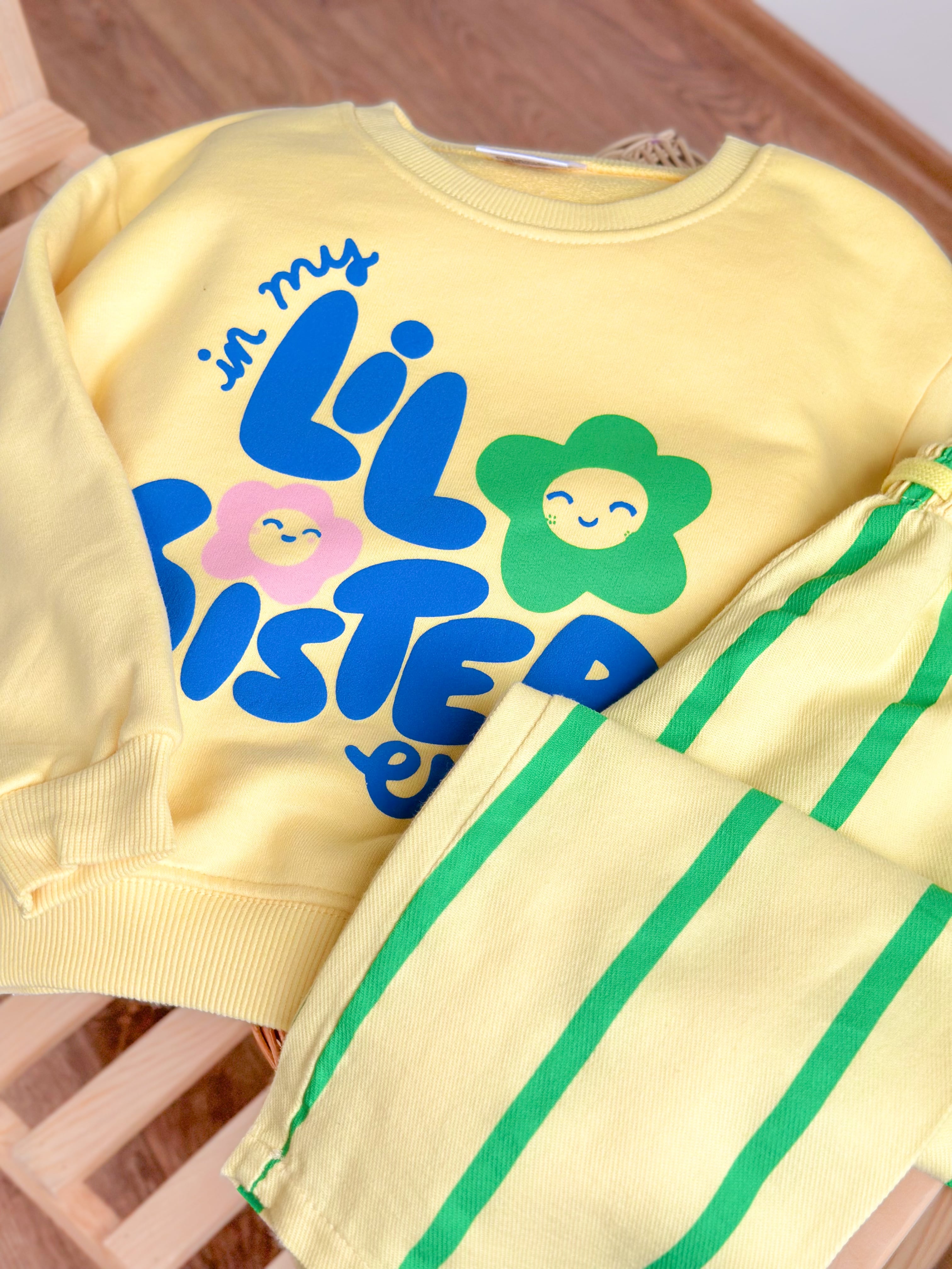 LIL SISTER Sweatshirt ve Dokuma Pantolon Takım
