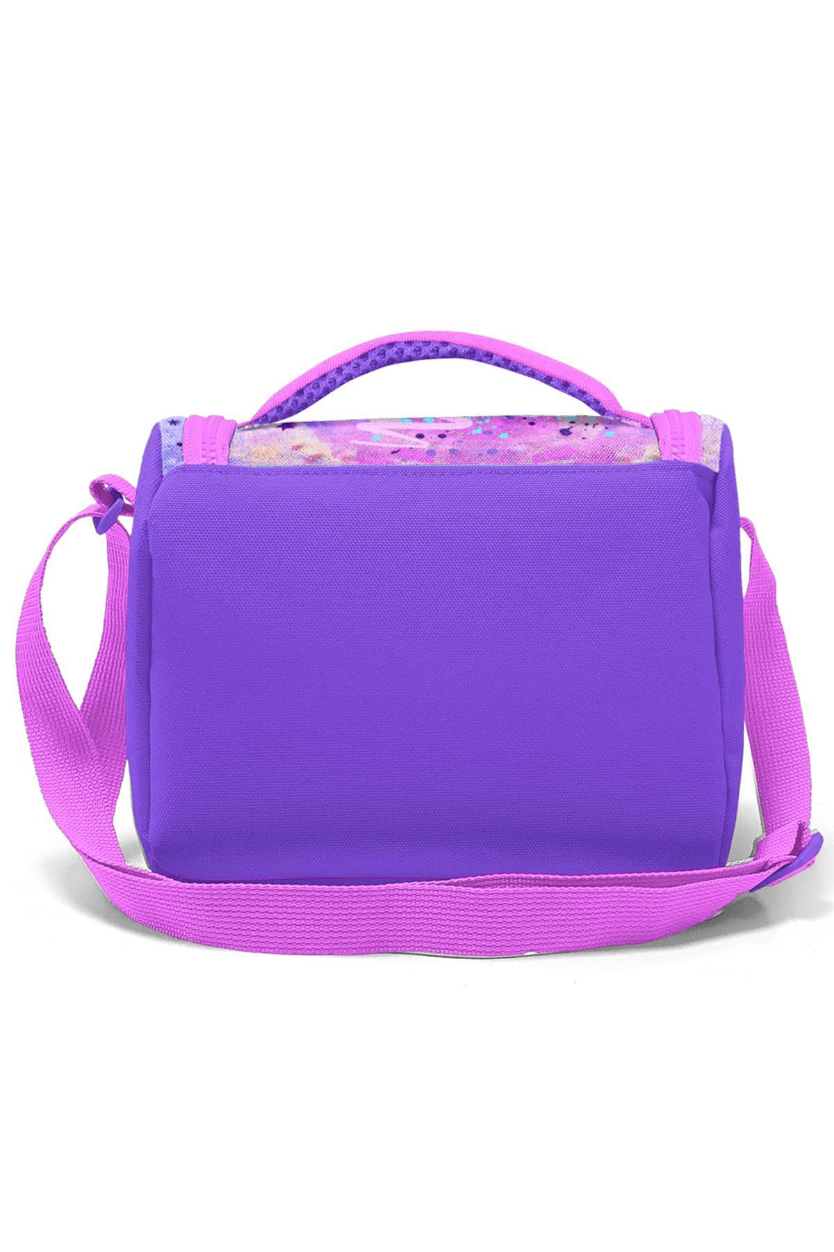 Coral High Pembe Mor Fashion Girl Desenli 3'lü Okul Çanta Seti