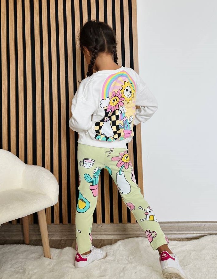 Cool Times 3 İplik Sweatshirt ve Tayt Kız Çocuk Takım