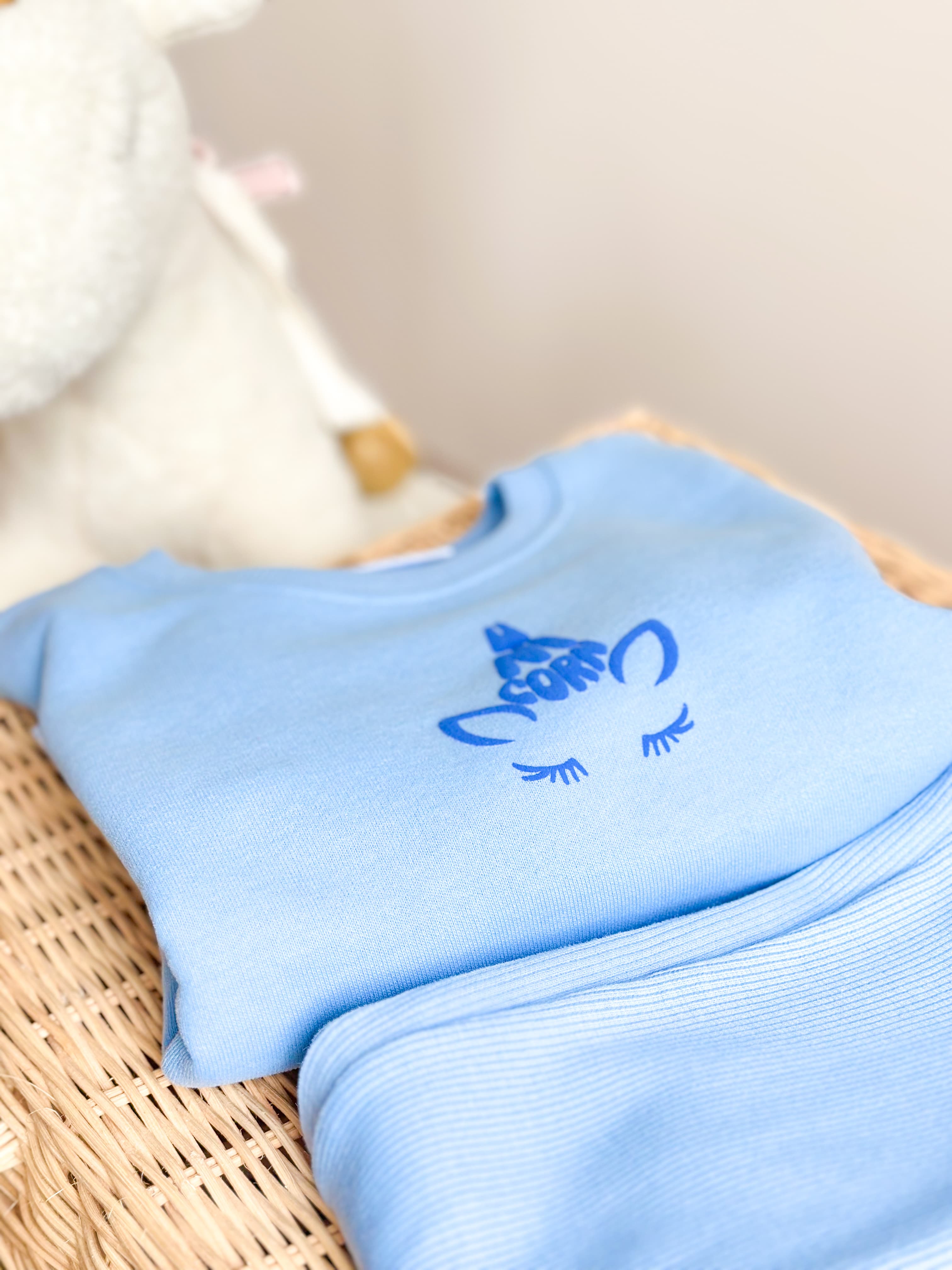 BABYBLUE FLOWER Gömlek Detaylı Sweatshirt ve İspanyol Paça Tayt Takım