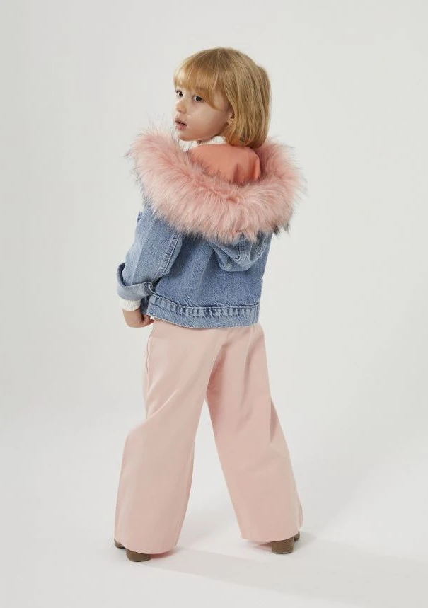 Kürk Detaylı Kot Ceket