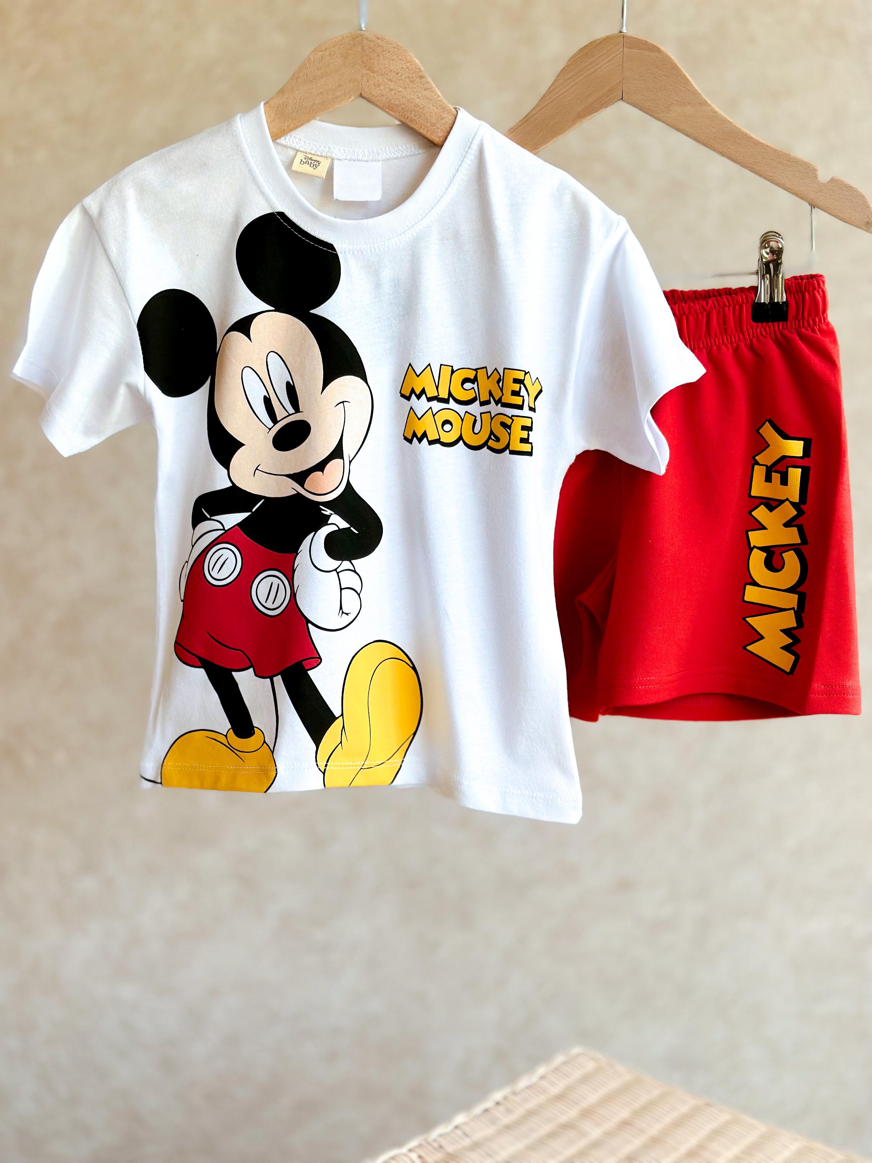 MICKEY MOUSE Kırmızı Şort Takım