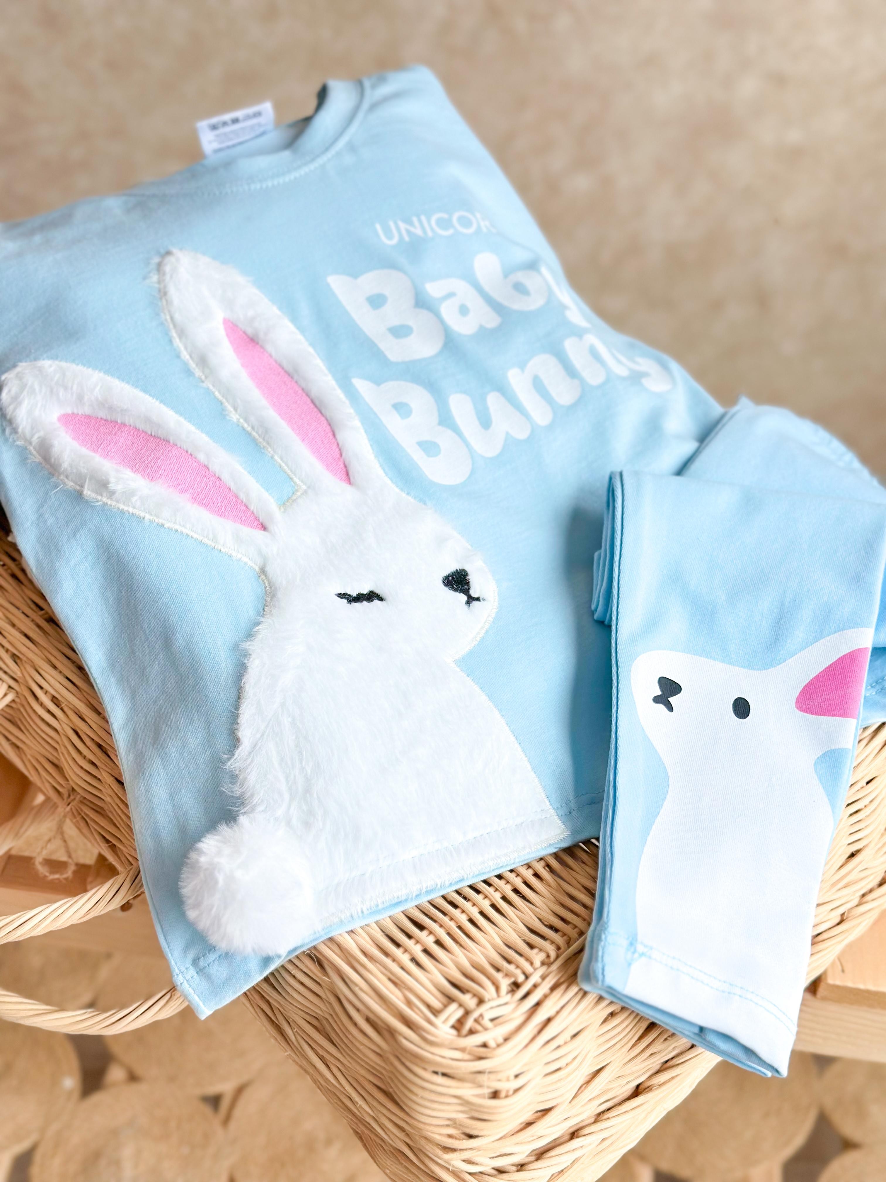 BABY BUNNY Peluş T-Shirt ve Tayt Takım
