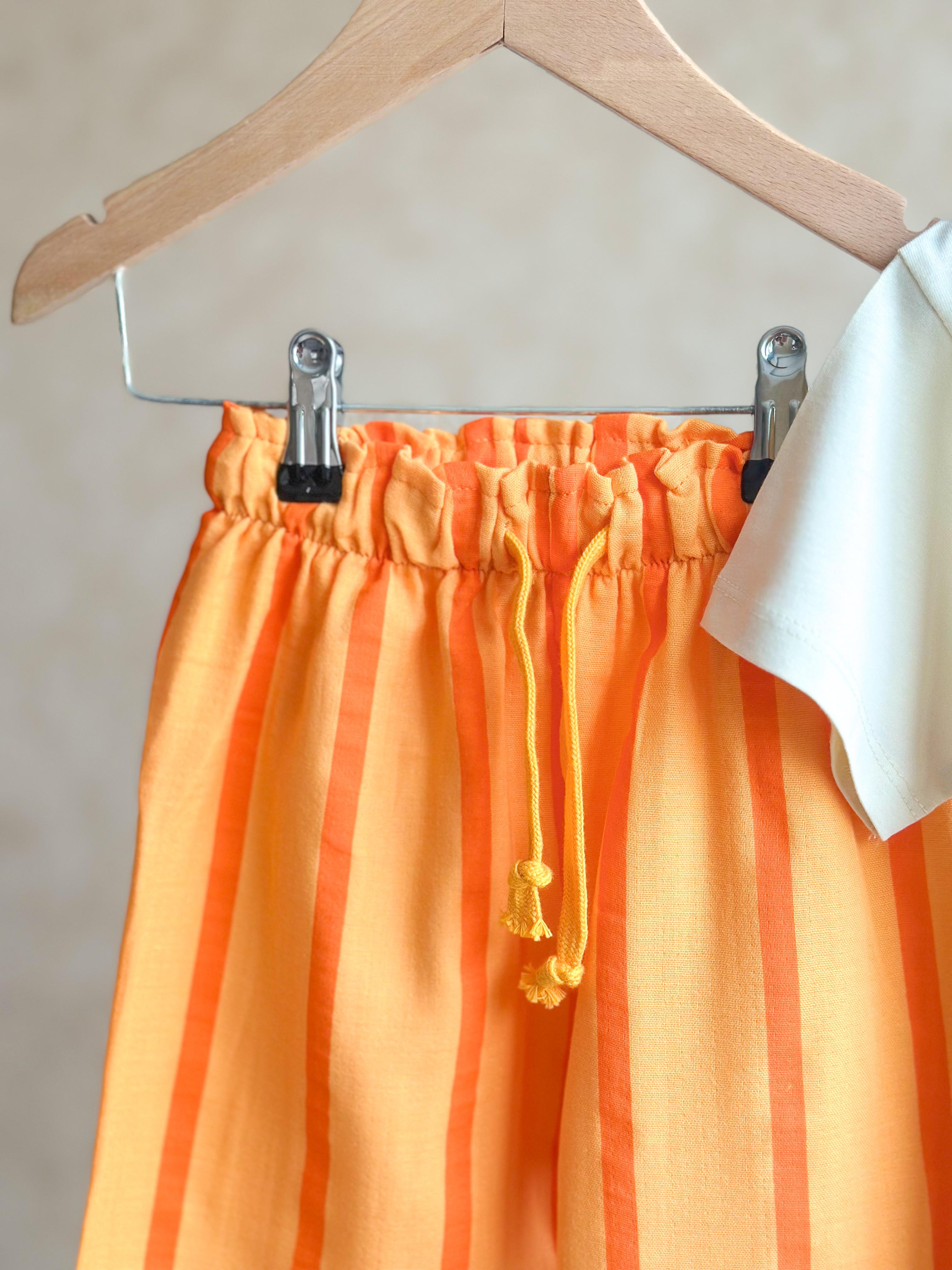 LEMON TREE Kabartma Bakılı T-Shirt ve Müslin Pantolon Takım