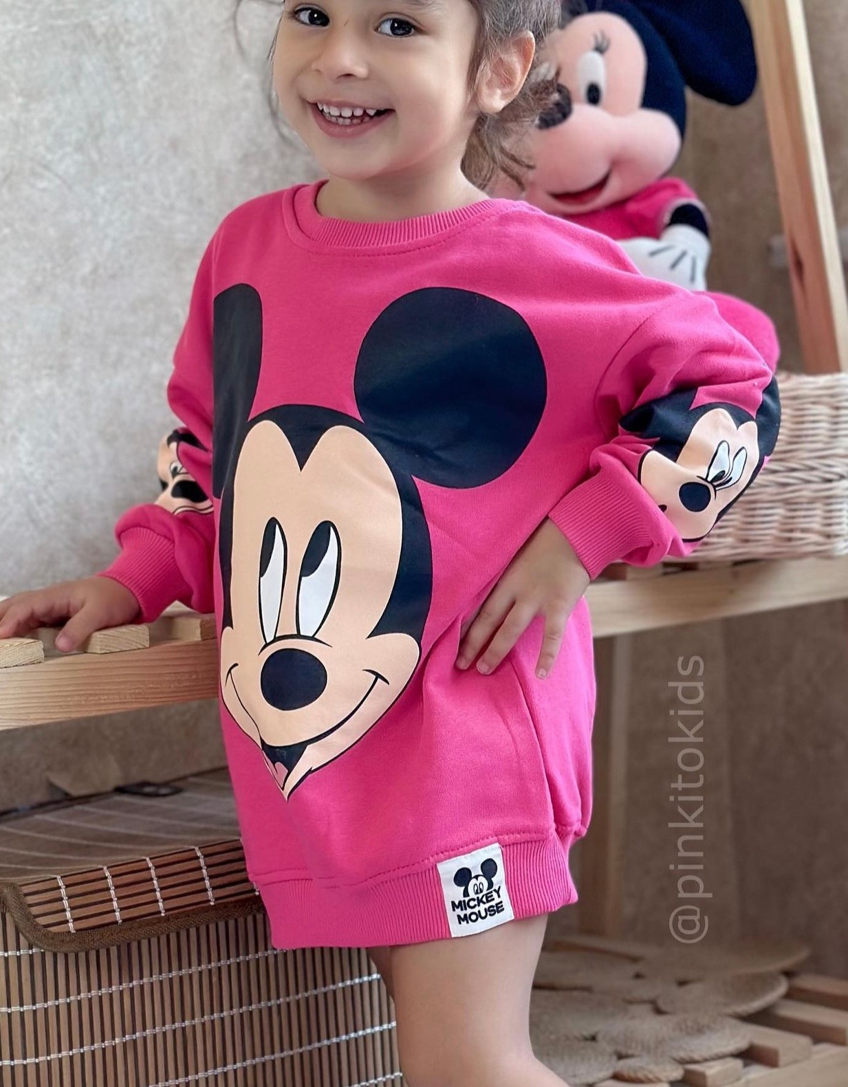 Mickey Sweat Elbise-3 İplik
