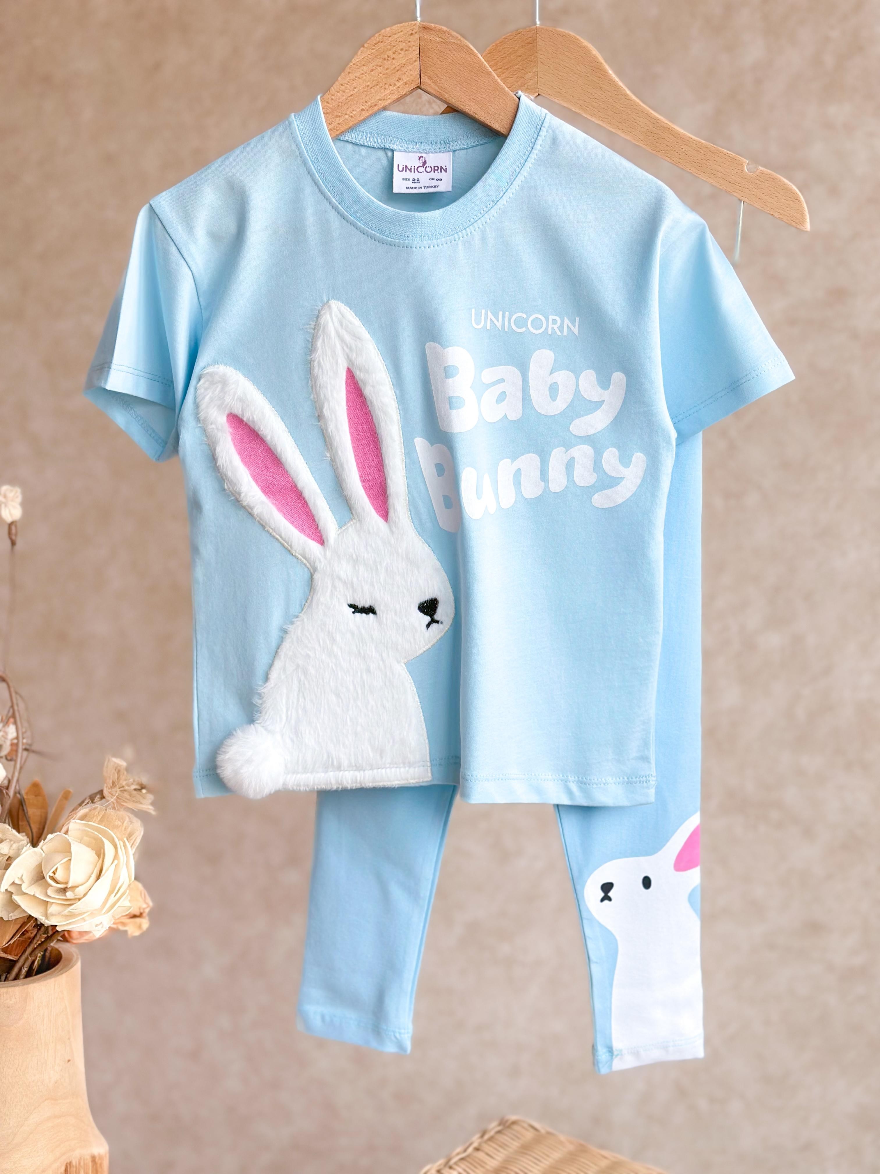 BABY BUNNY Peluş T-Shirt ve Tayt Takım