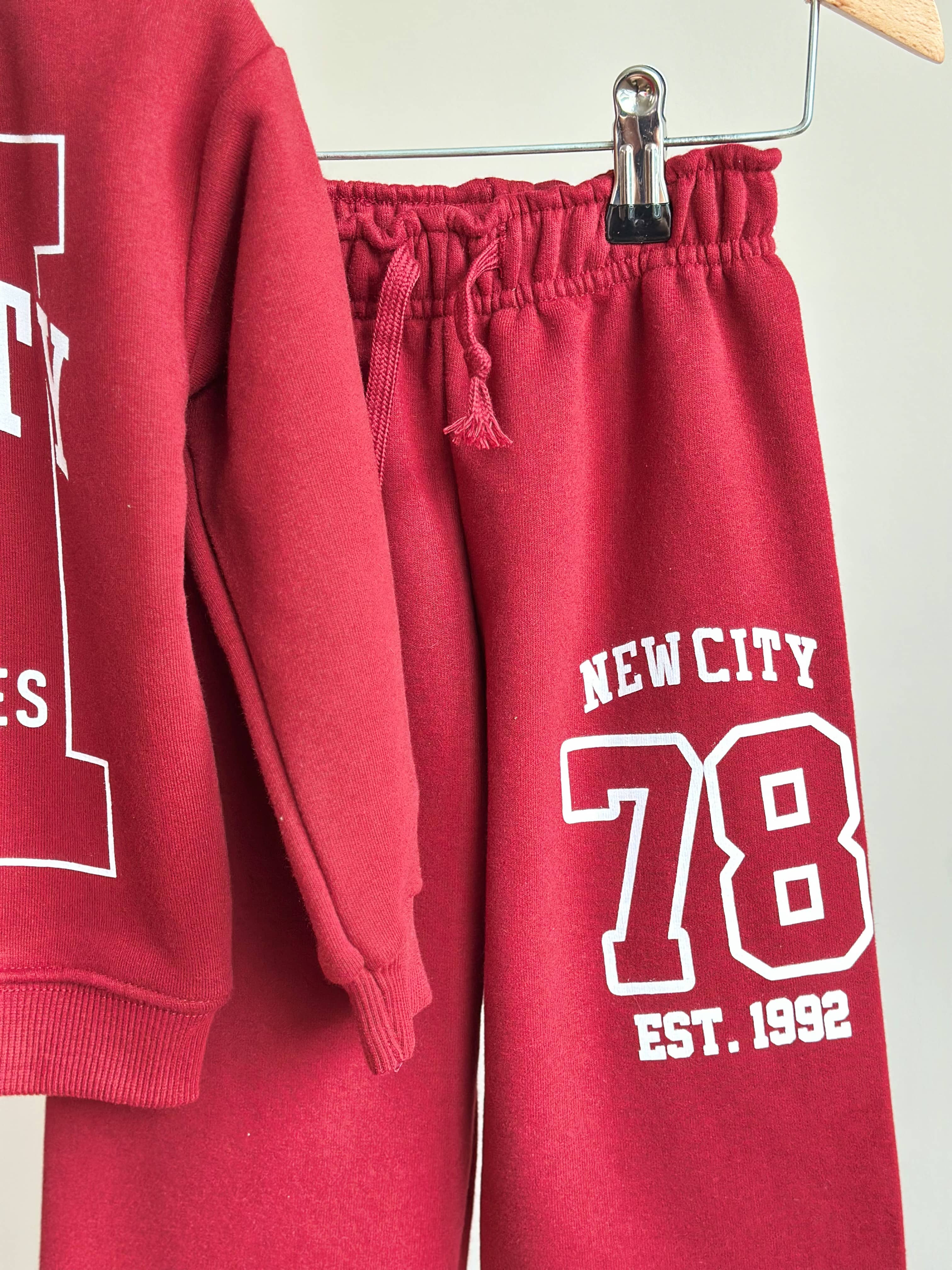 COLLEGE TEAM Yaka Detaylı Sweatshirt ve Tayt Takım 