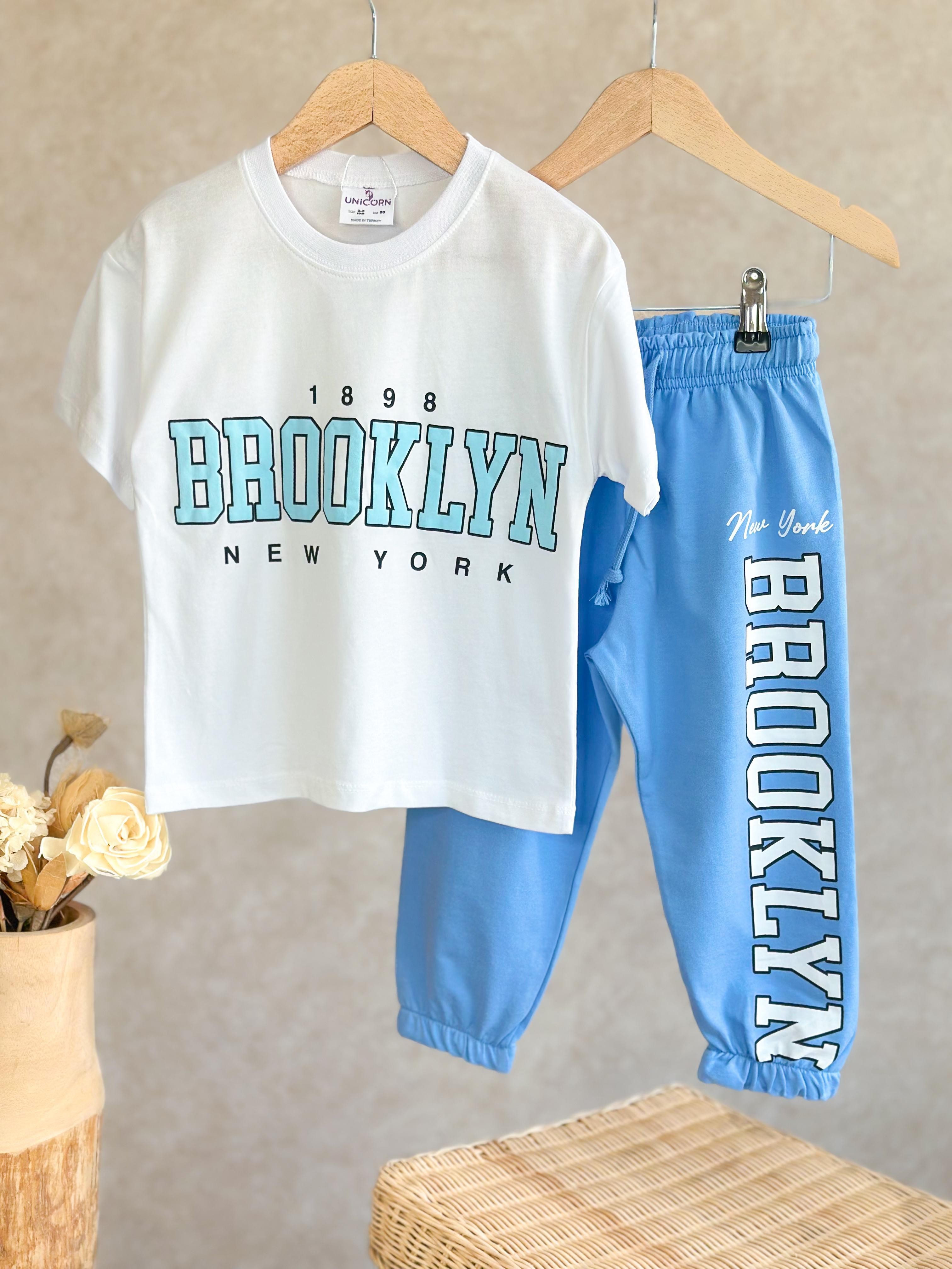 BROOKLYN T-Shirt ve Eşofman Takım-Mavi