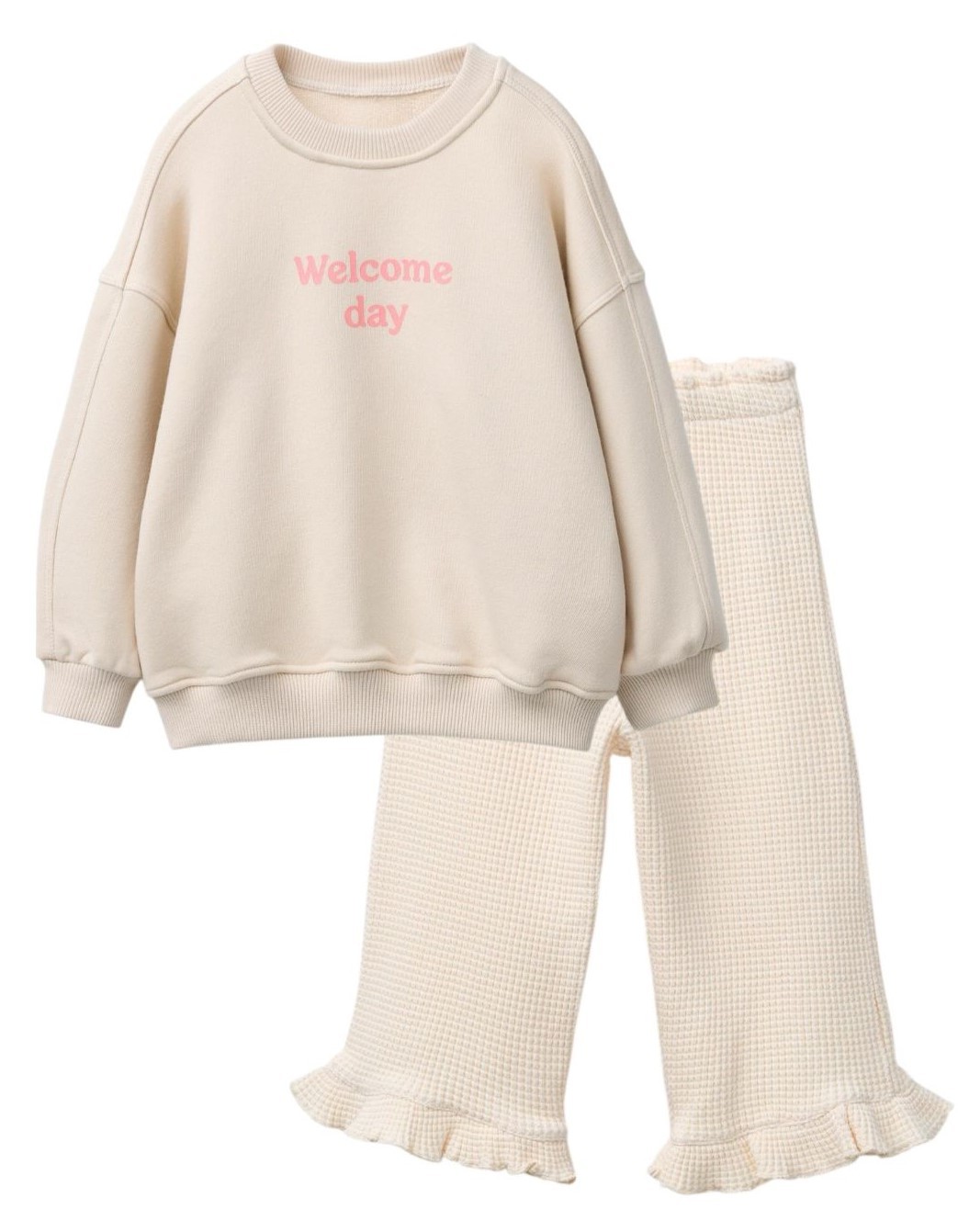 Wellcome Day Kız Çocuk Sweatshirt ve Pantolon Takım
