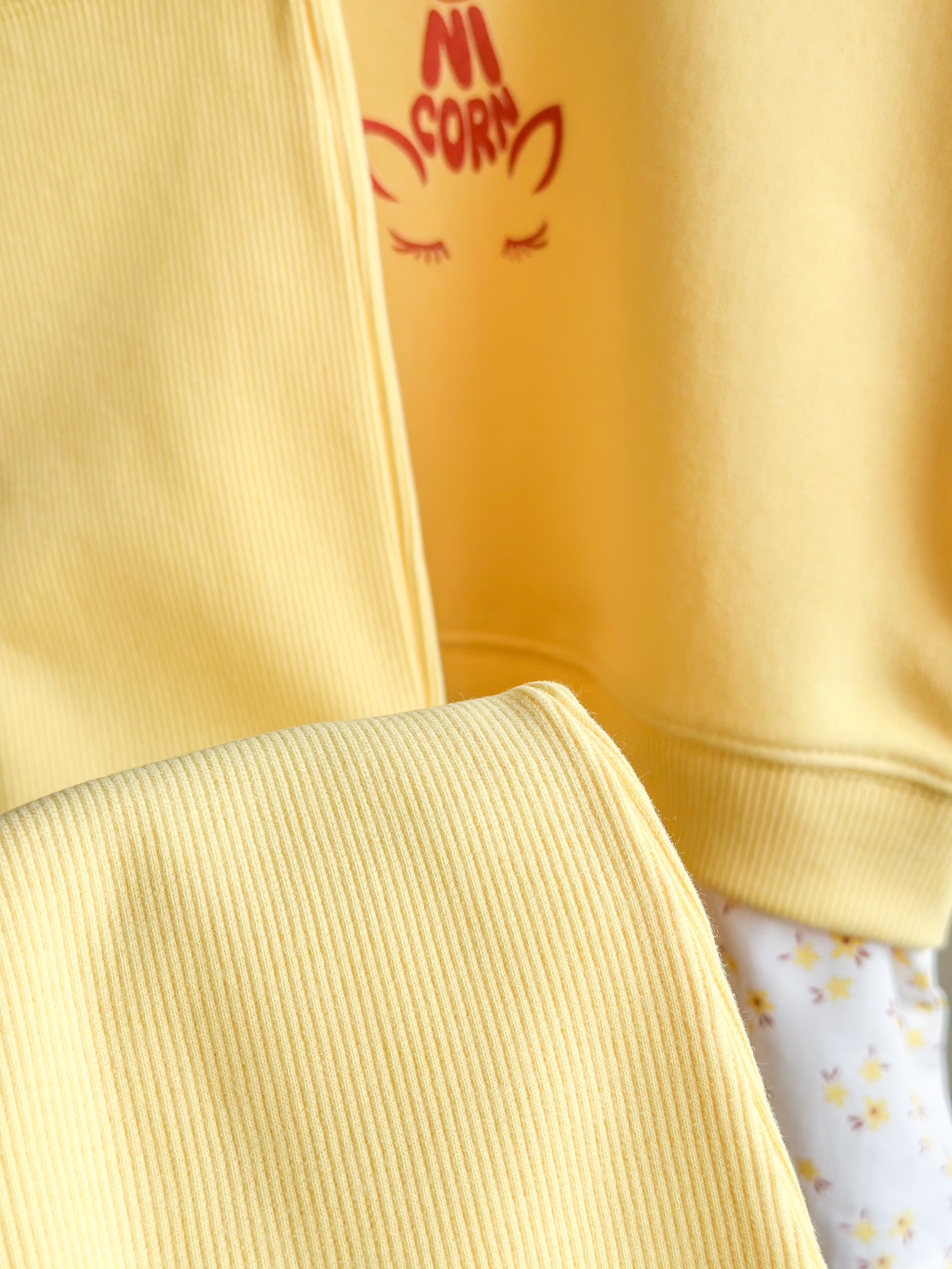 BUTTERYELLOW FLOWER Gömlek Detaylı Sweatshirt ve İspanyol Paça Tayt Takım 