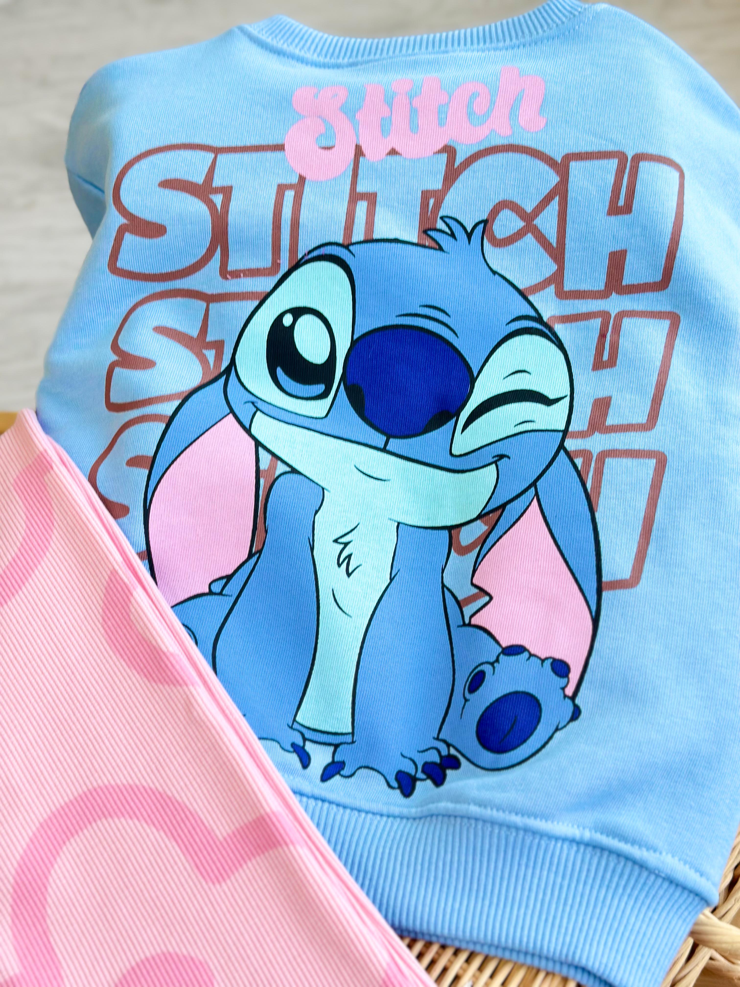 LİO&STİTCH Peluş Kulak Detaylı Sweatshirt ve İspanyol Paça Tayt Takım