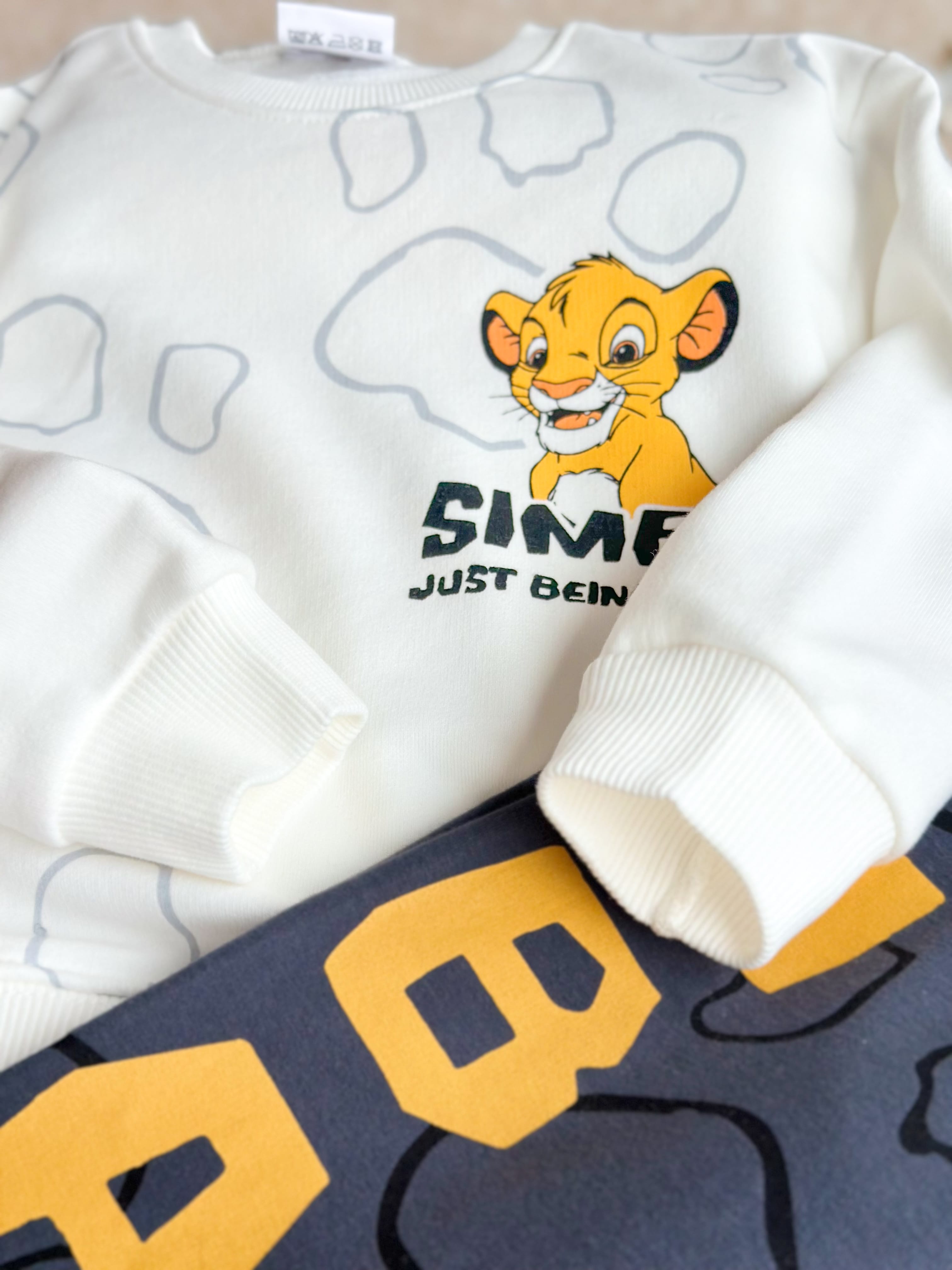 LION KING Baskılı Sweatshirt ve Eşofman Takım