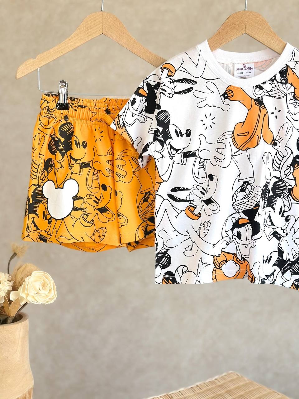 Mickey Mouse Erkek Çocuk Şortlu Takım