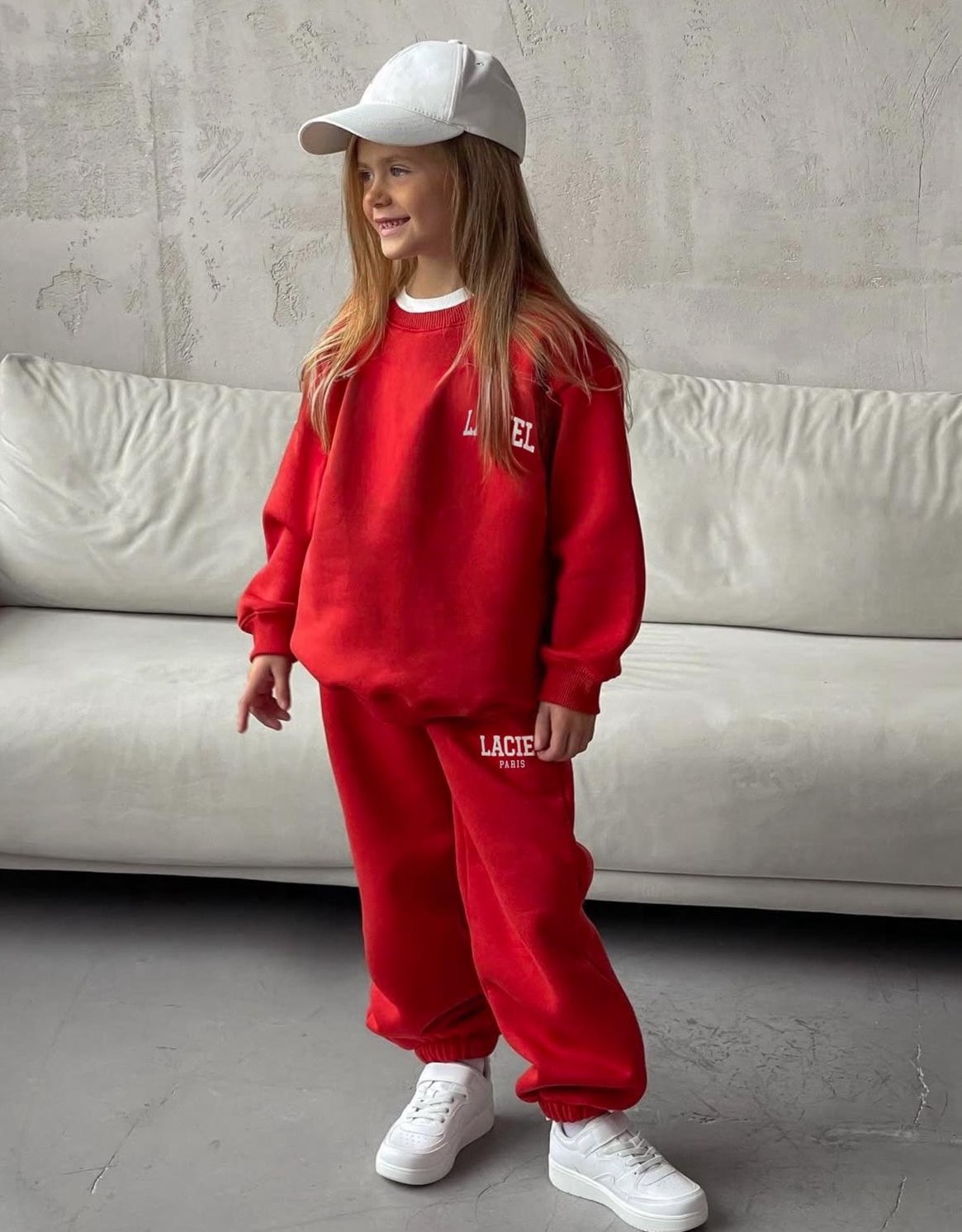 Winter Club Baskılı Sweatshirt ve Eşofman Takım-Kırmızı