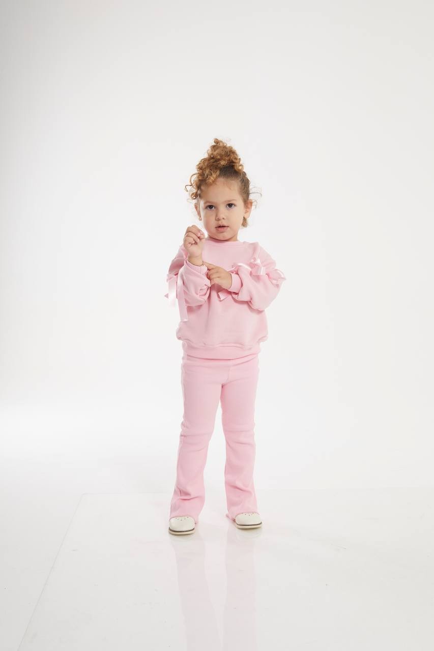 Kol Detaylı Sweatshirt ve Tayt Takım