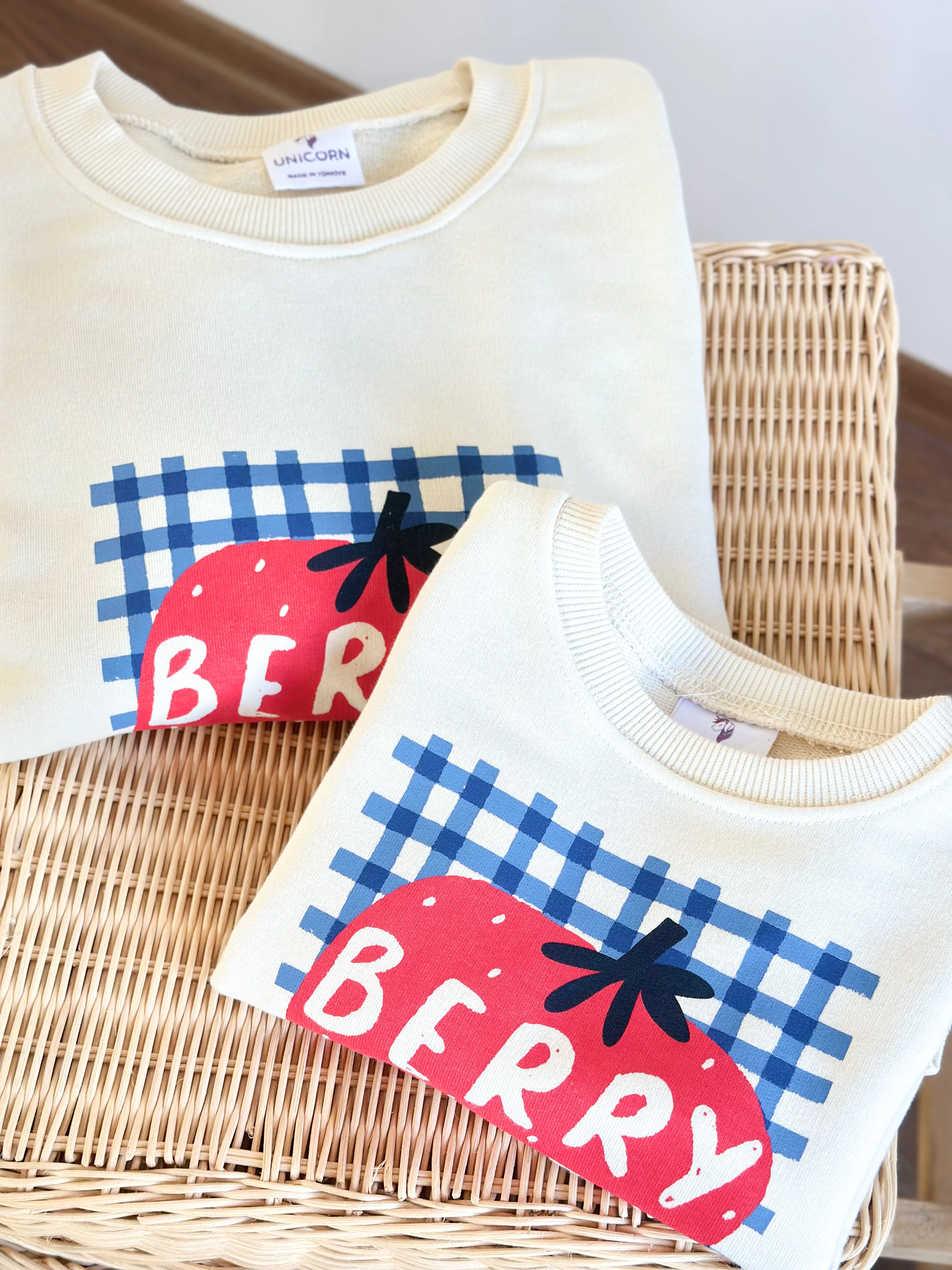 BERRY SWEET Baskılı Sweatshirt ve 3 İplik Pantolon Takım