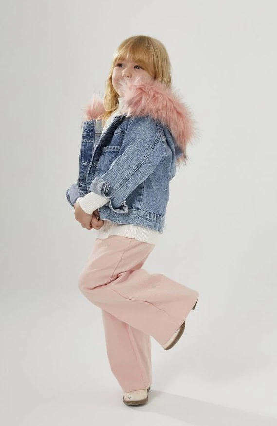 Kürk Detaylı Kot Ceket