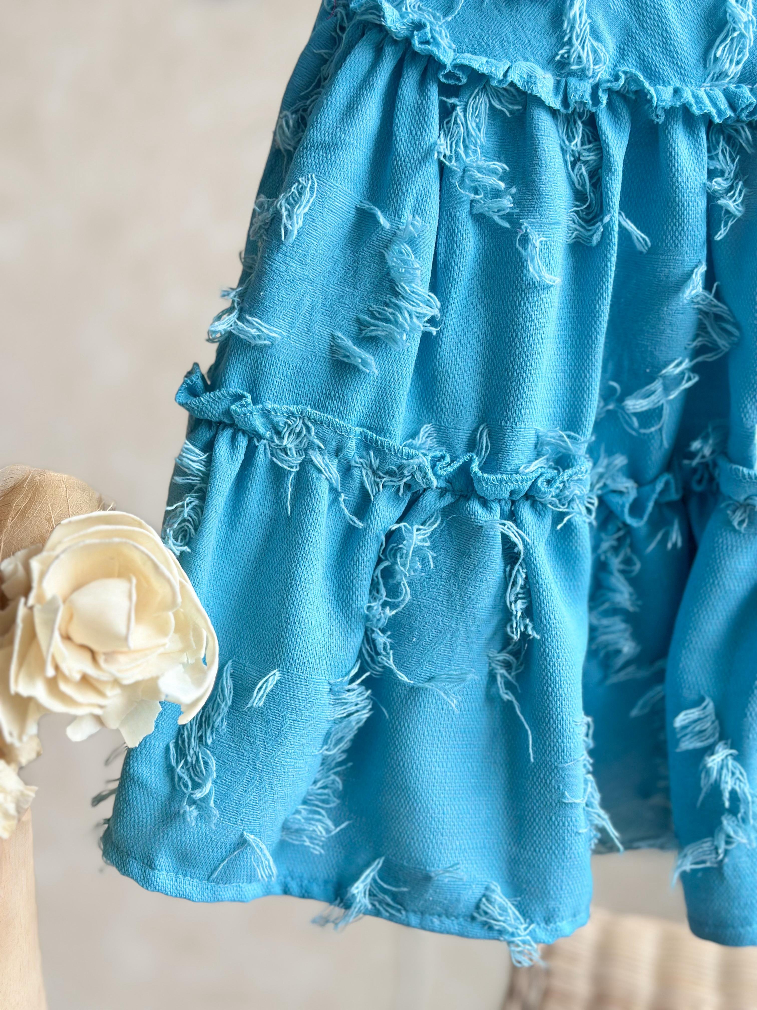BLUE CUTE GIRL Omuz Detaylı Elbise