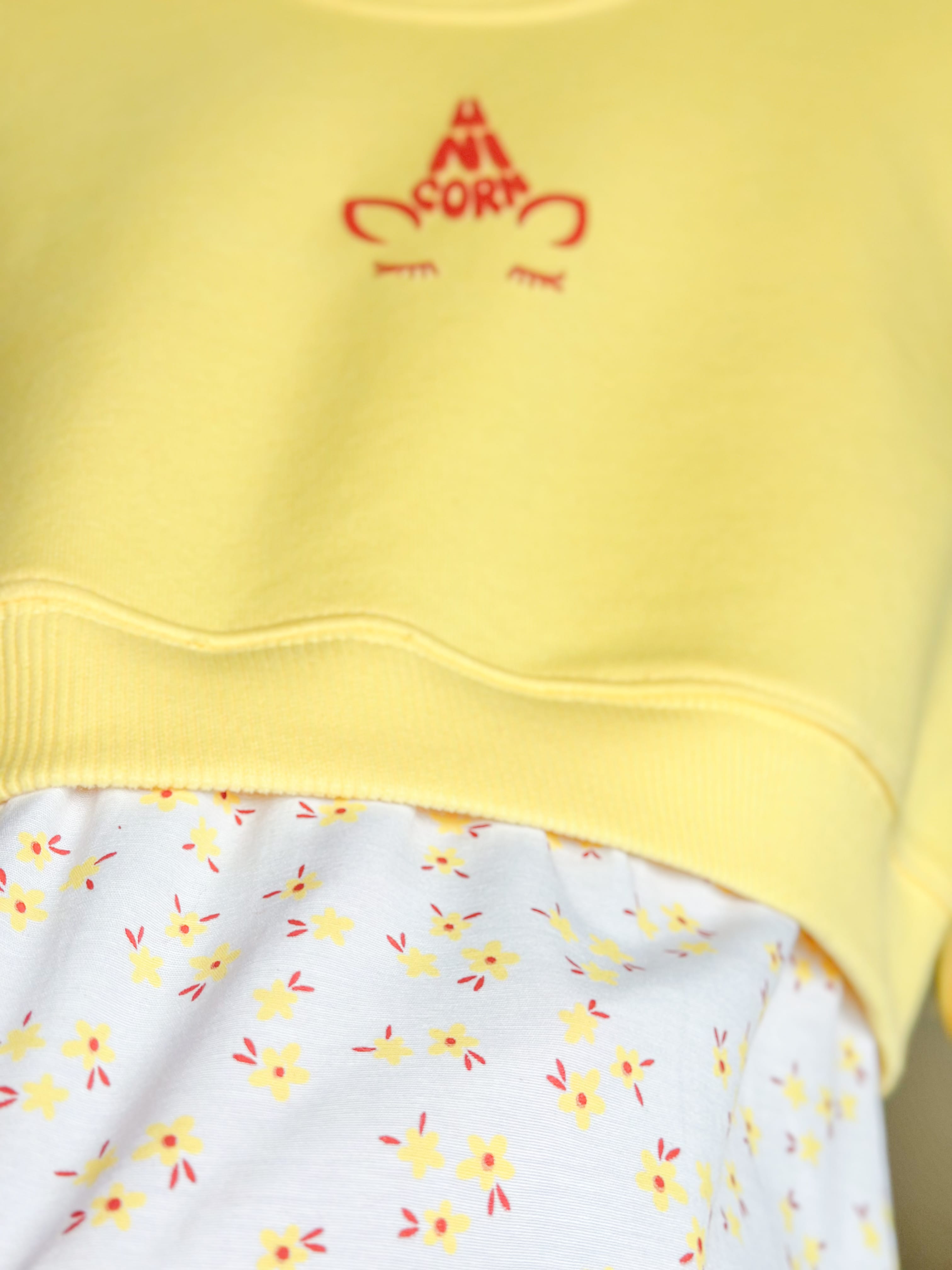 BUTTERYELLOW FLOWER Gömlek Detaylı Sweatshirt ve İspanyol Paça Tayt Takım 
