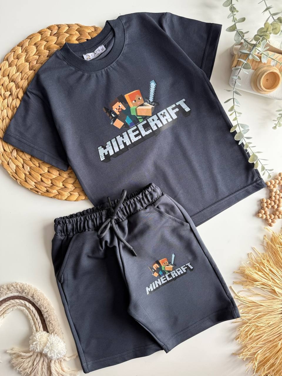 Mine Craft Oversize Şortlu Takım