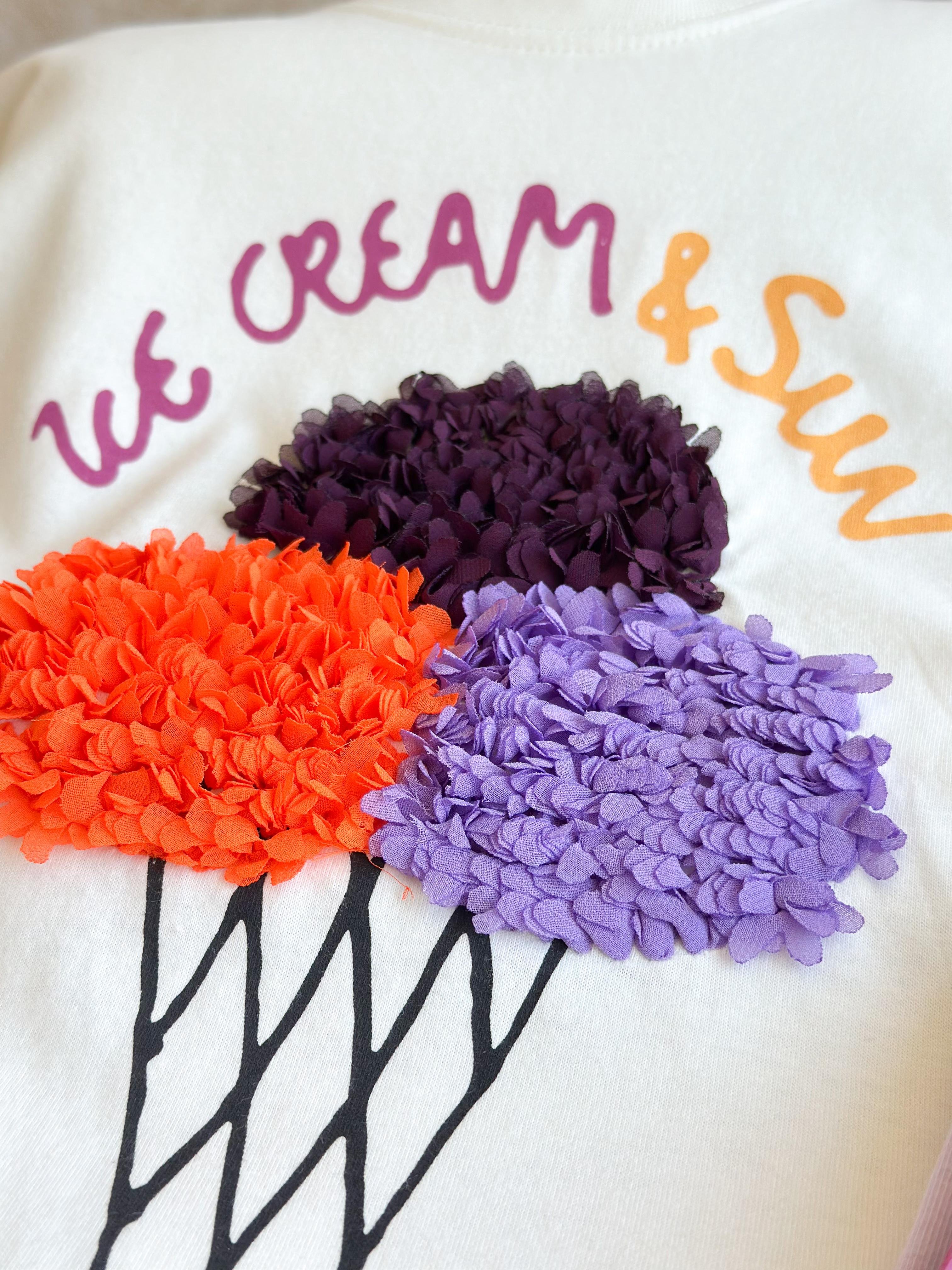 ICE CREAM & SUN Boyutlu T-Shirt ve Tayt Takım