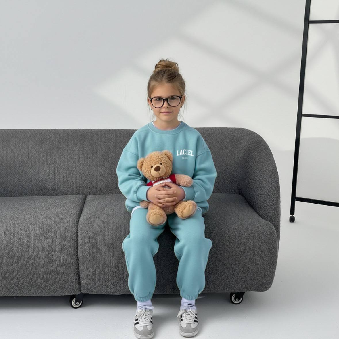 Unisex 3 İplik Sweatshirt ve Eşofman Altı Takım-Mint Yeşili