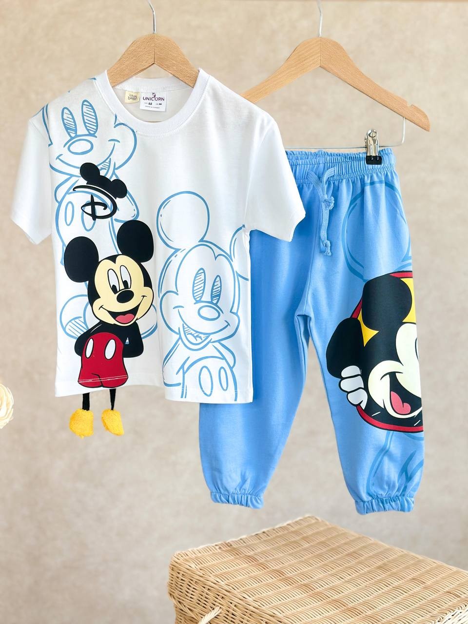 Sallanan Ayak Mickey Erkek Çocuk T-Shirt ve Eşofman Takım