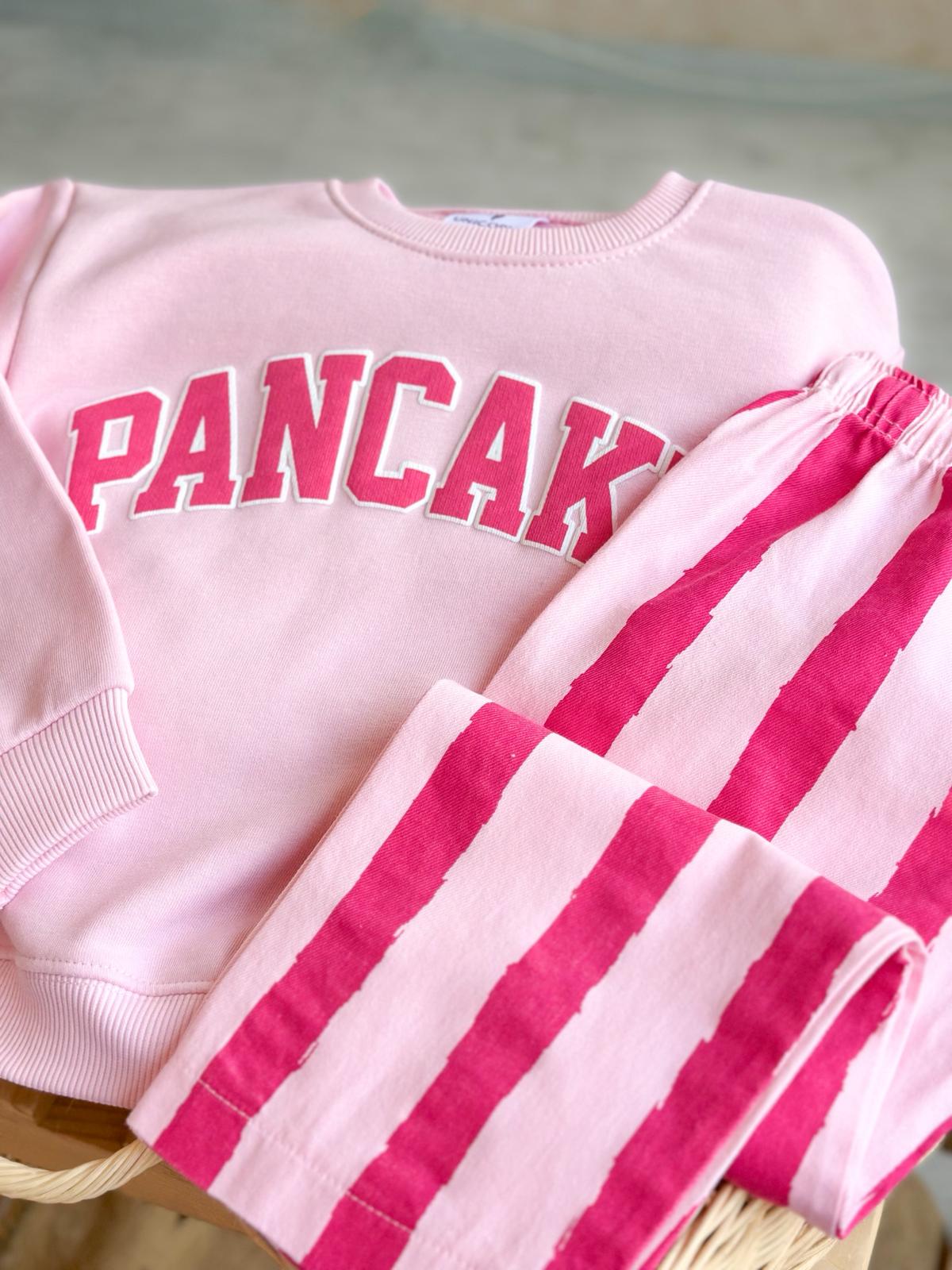 PANCAKE Sweatshirt ve Kot Dokuma Pantolon Takım