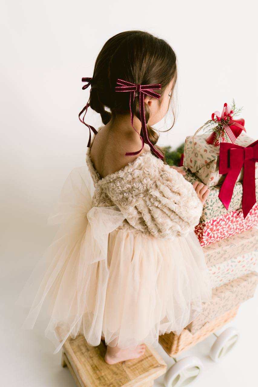 LUNA ROSE Peluş Detaylı Kız Çocuk Elbisesi