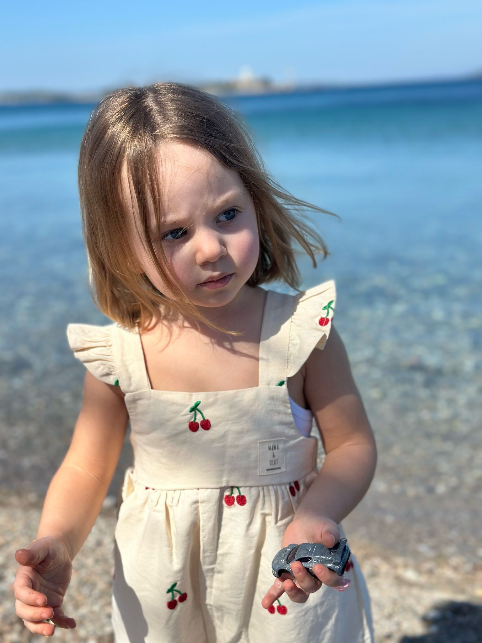 Kiraz Baskılı Keten Tulum