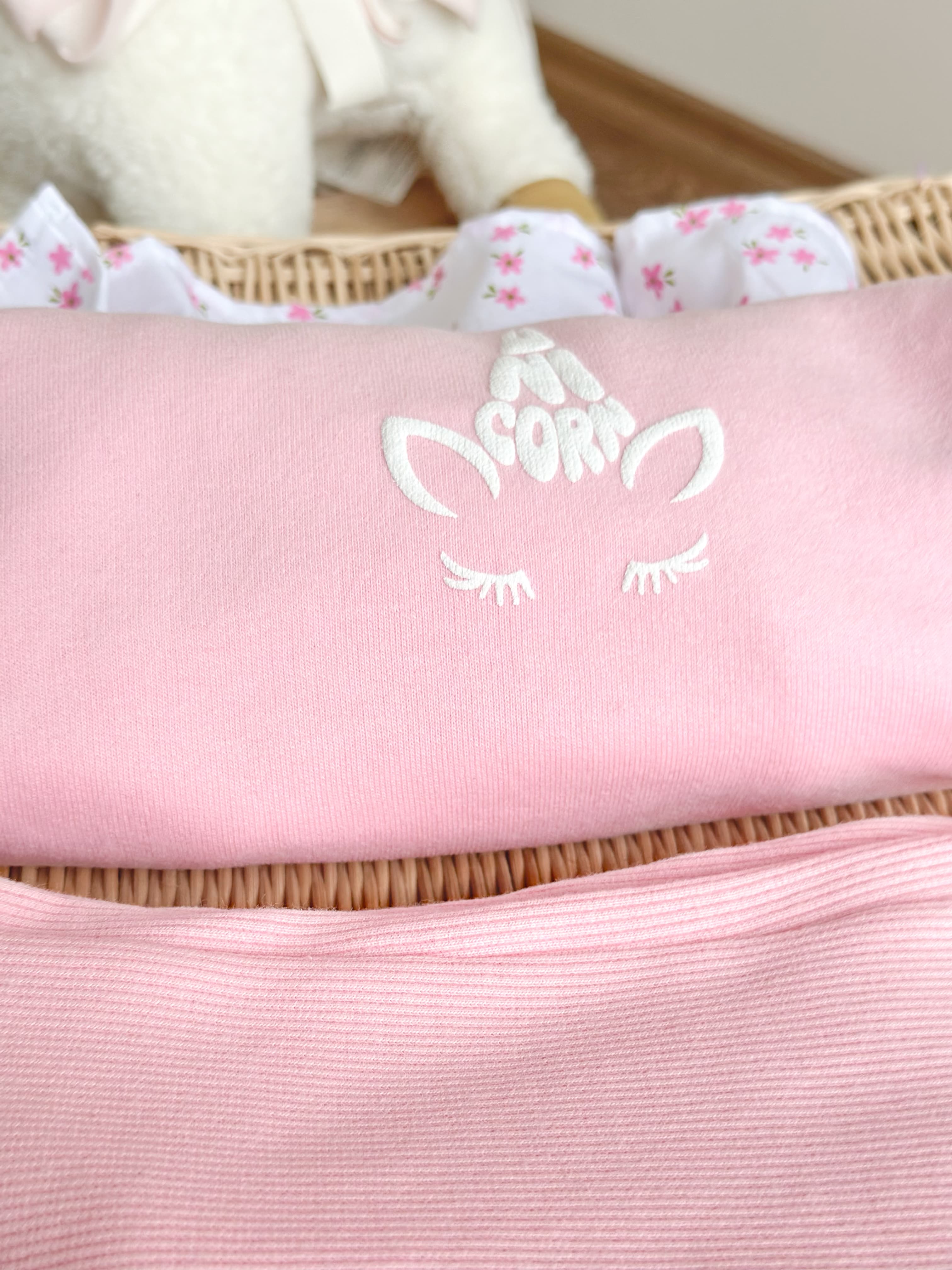 PINKY FLOWER Gömlek Detaylı Sweatshirt ve İspanyol Paça Tayt Takım 