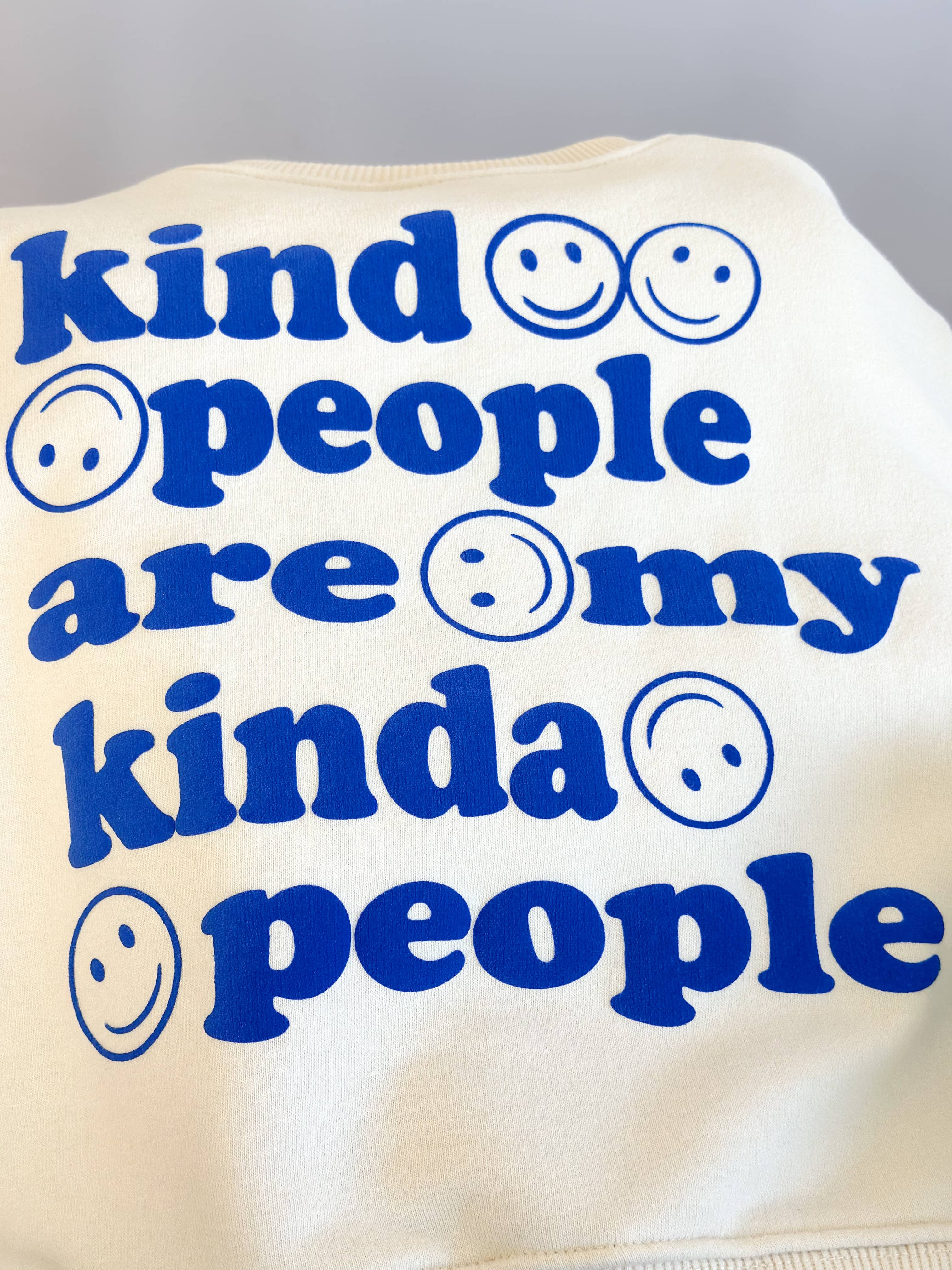 KIND PEOPLE Kabartma Baskılı Sweatshirt ve Kot Canvas Dokuma Pantolon Takım