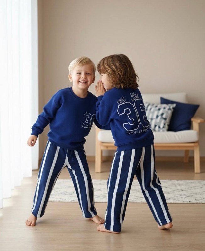 36 BOYS WONDERFUL Sweatshirt ve Dokuma Pantolon Takım
