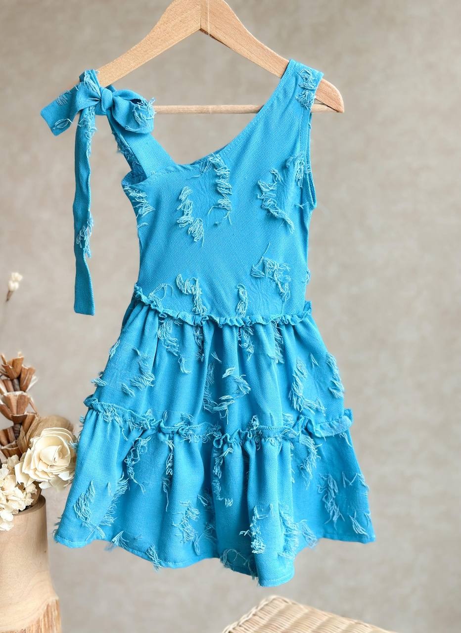BLUE CUTE GIRL Omuz Detaylı Elbise
