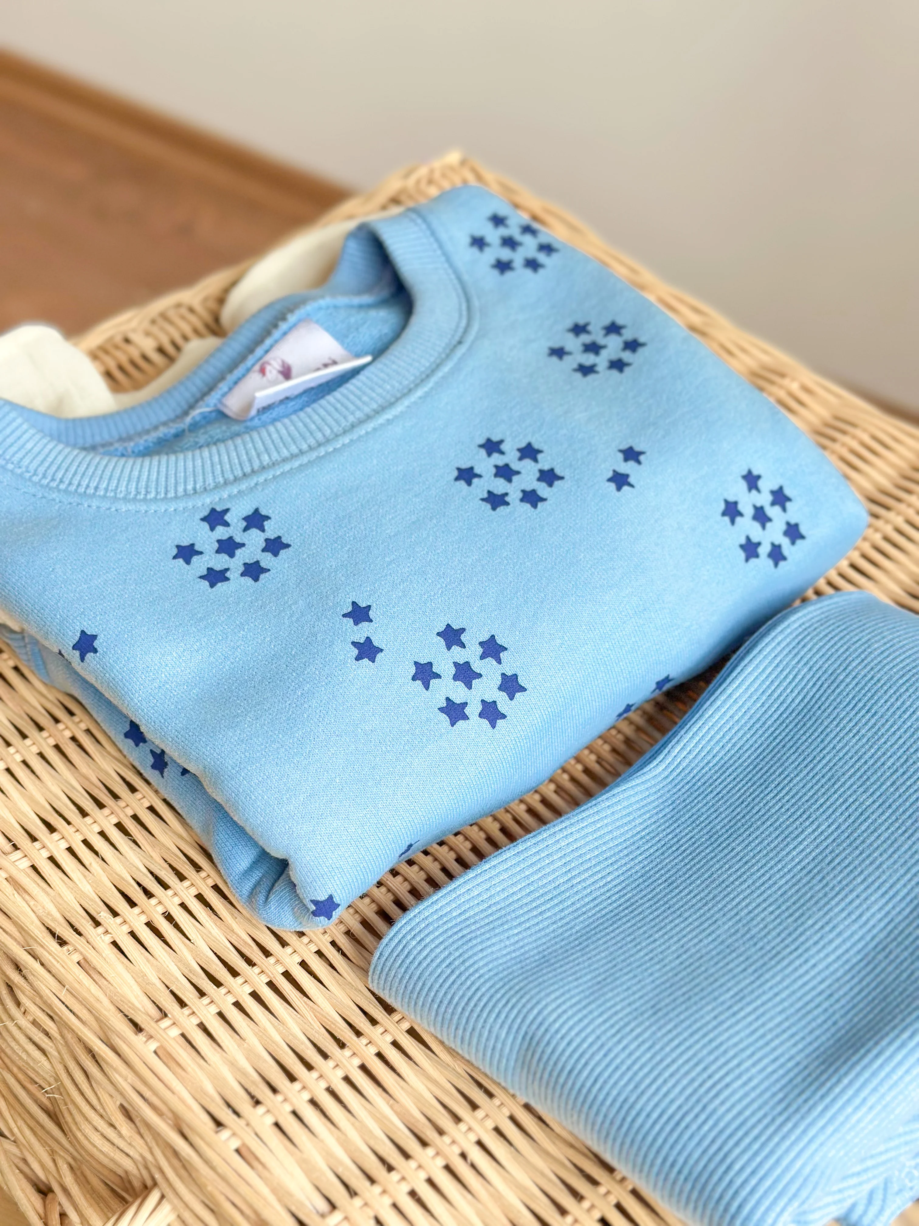 BABY BABY STARS Gömlek Detaylı Sweatshirt ve Tayt Takım