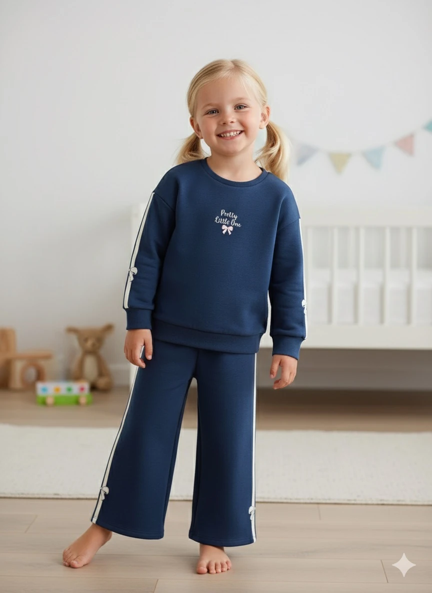 Pretty Little One Fiyonk Detay Kız Çocuk Takım