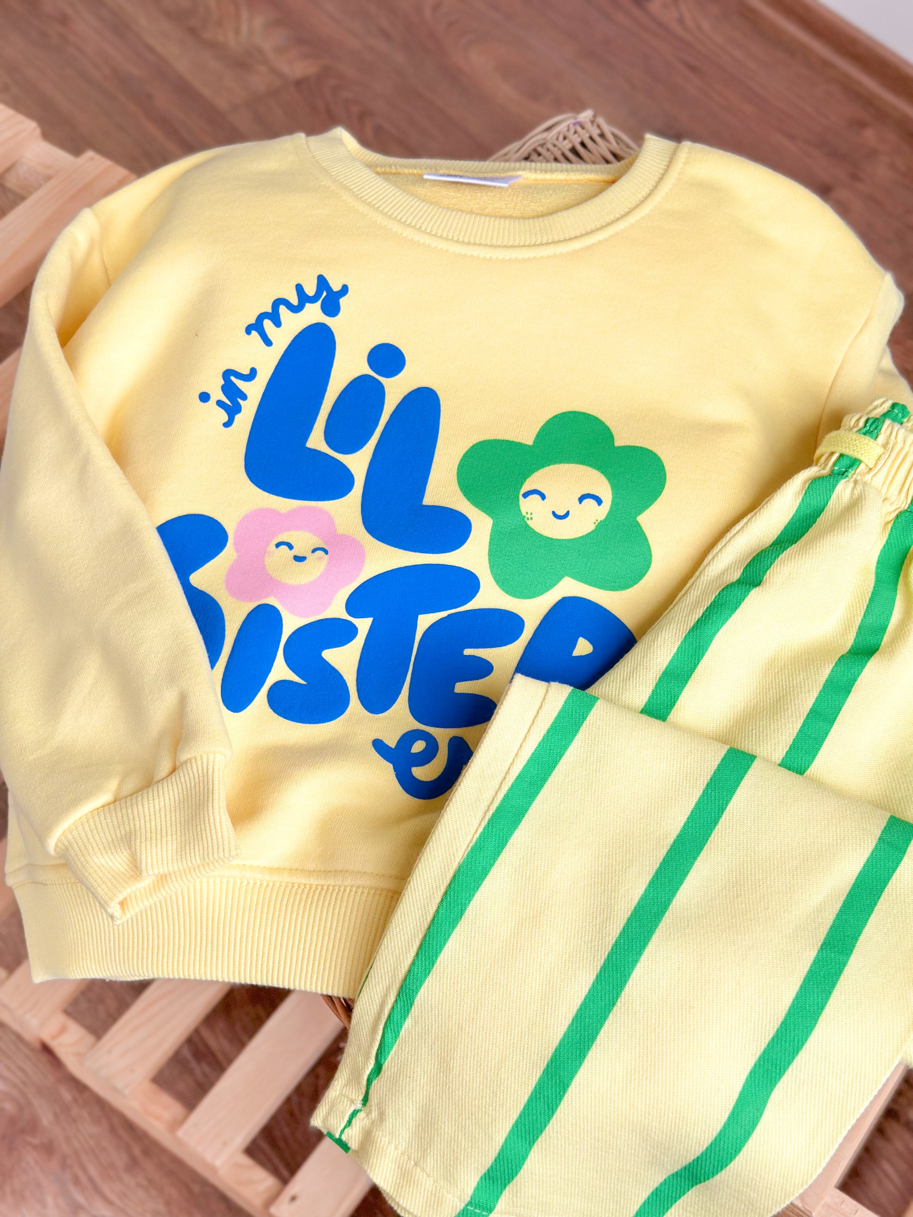LIL SISTER Sweatshirt ve Dokuma Pantolon Takım