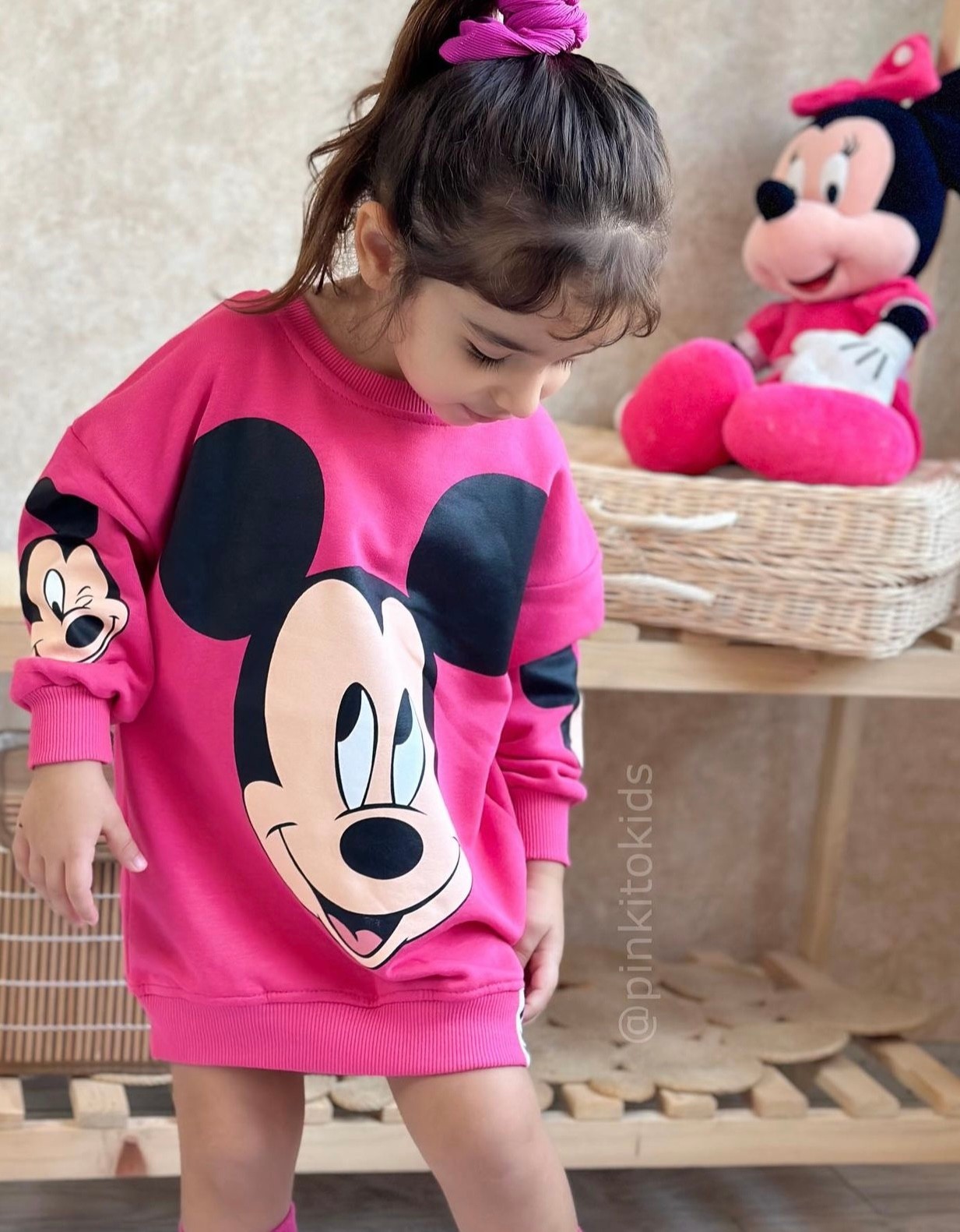 Mickey Sweat Elbise-3 İplik