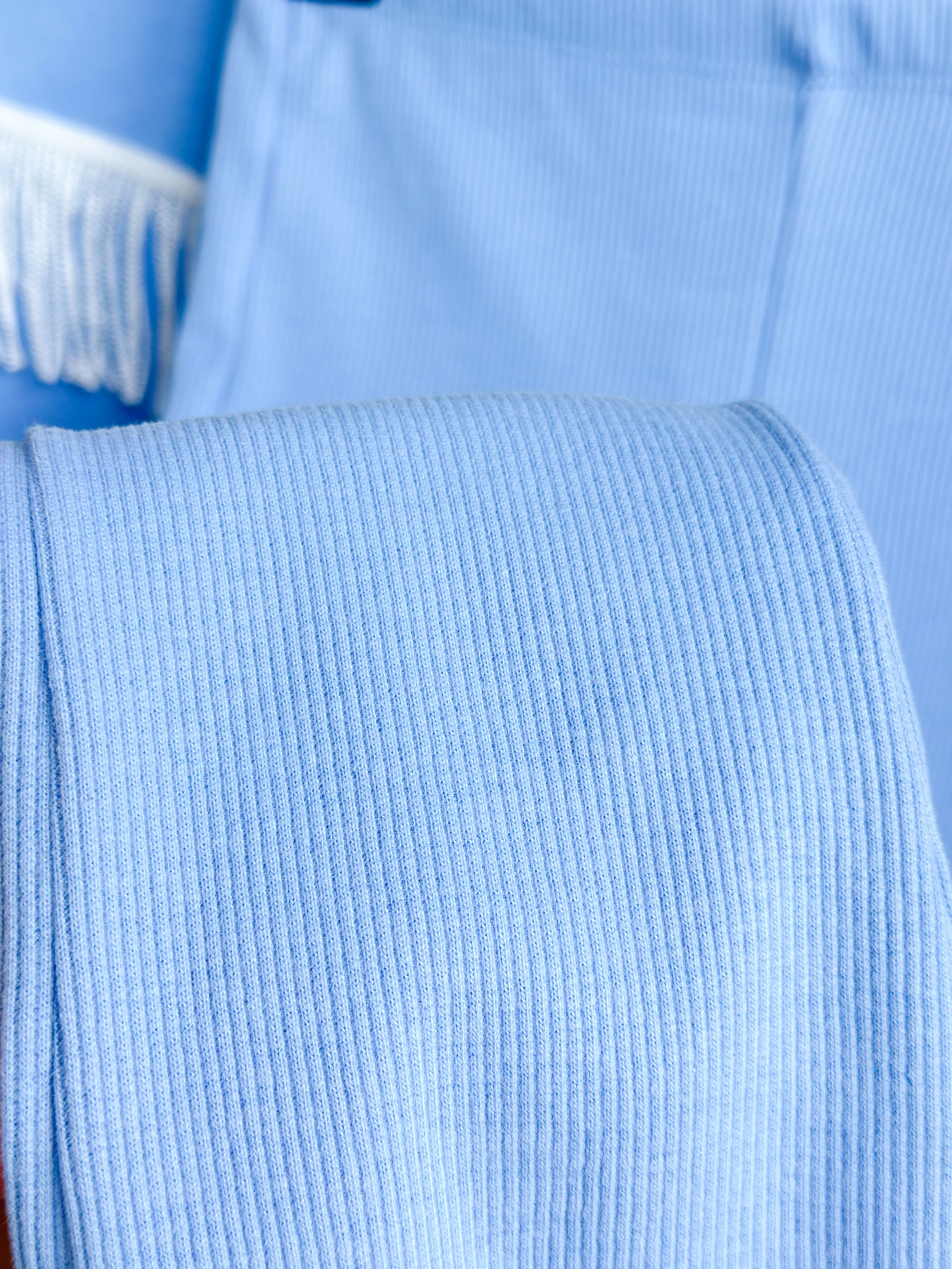 DONELLA Babyblue Püskül Detaylı Sweatshirt ve İspanyol Paça Tayt Takım 