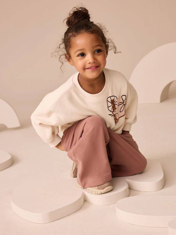 KINO NATURE Baskılı Sweatshirt ve Pantolon Takım