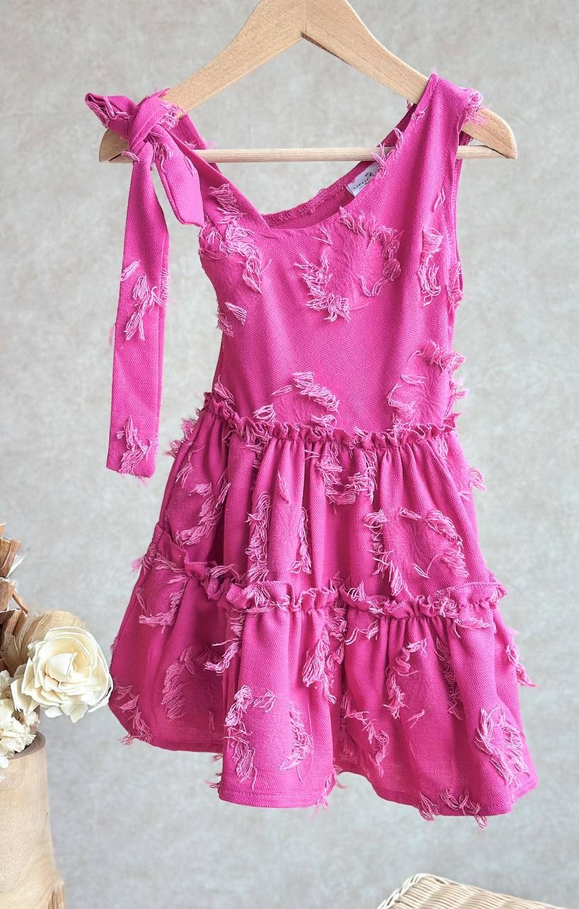 PINK CUTE GIRL Omuz Detaylı Elbise